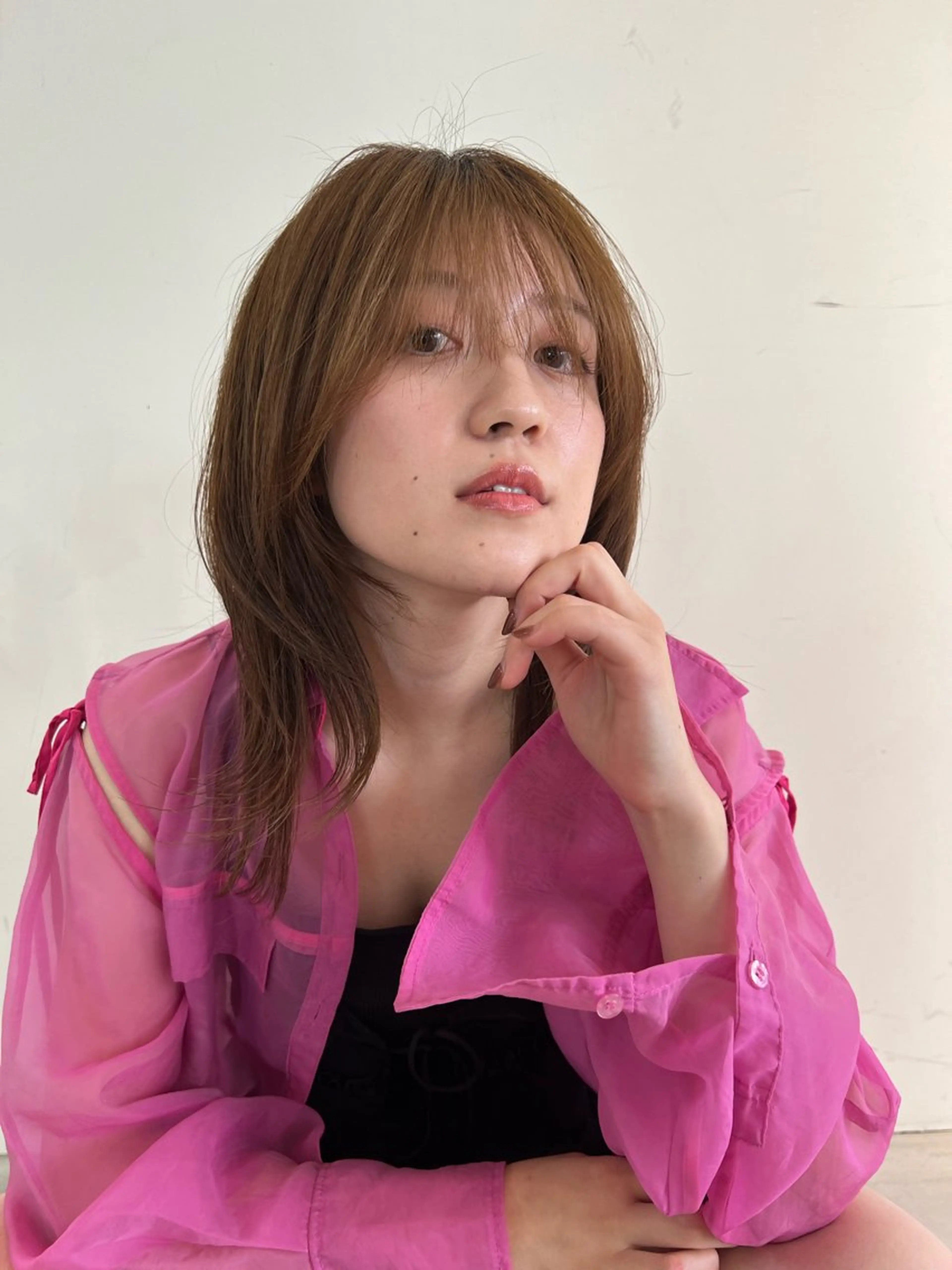 ミディアム 白築 怜実のヘアスタイル