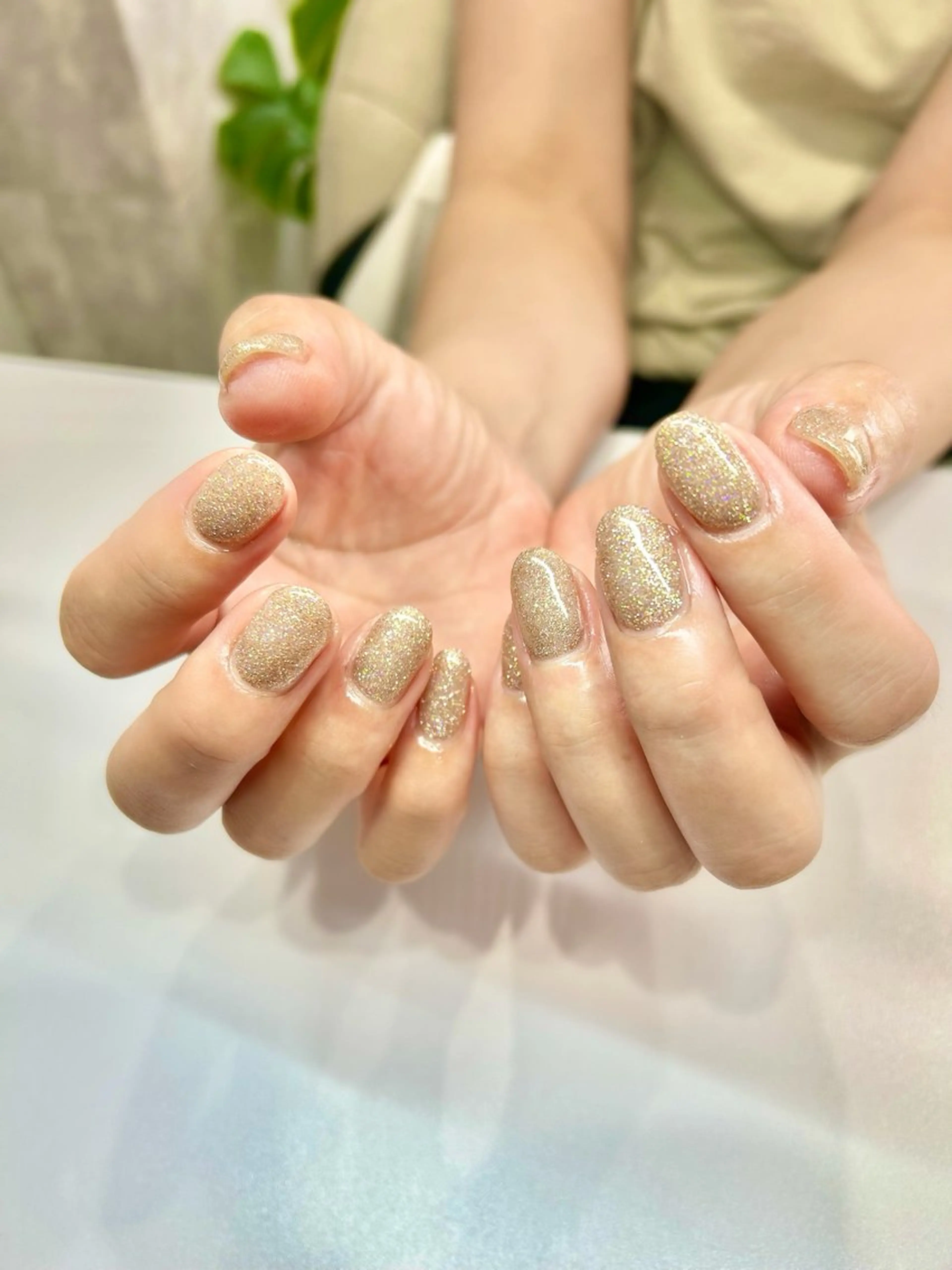 ネイル ラメ(グリッター) ワンカラーネイル ハンドネイル welina Miyukiのネイルデザイン