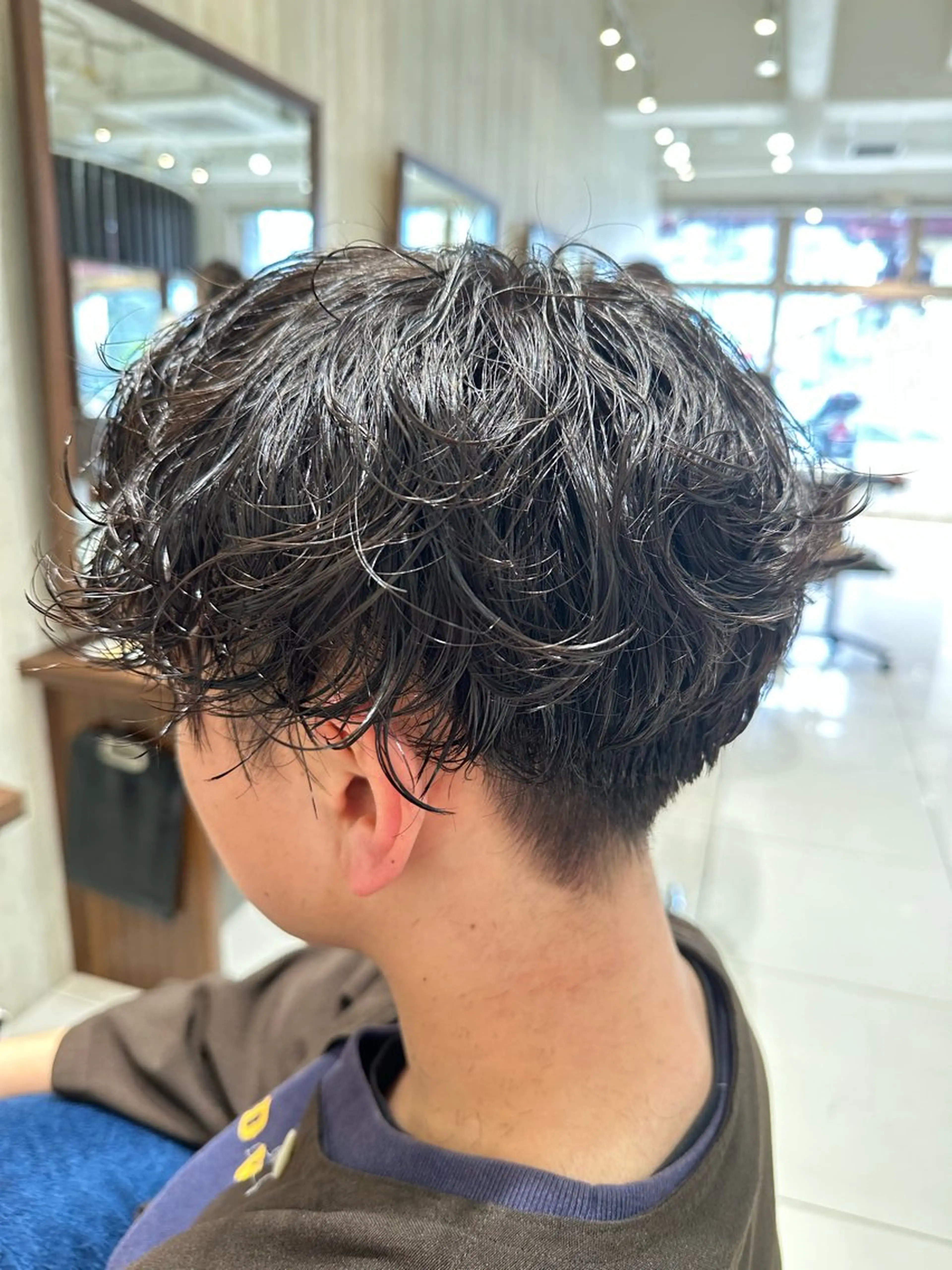 パーマ メンズ メンズパーマ ブリーチ/艶カラー カノ🌼のヘアスタイル