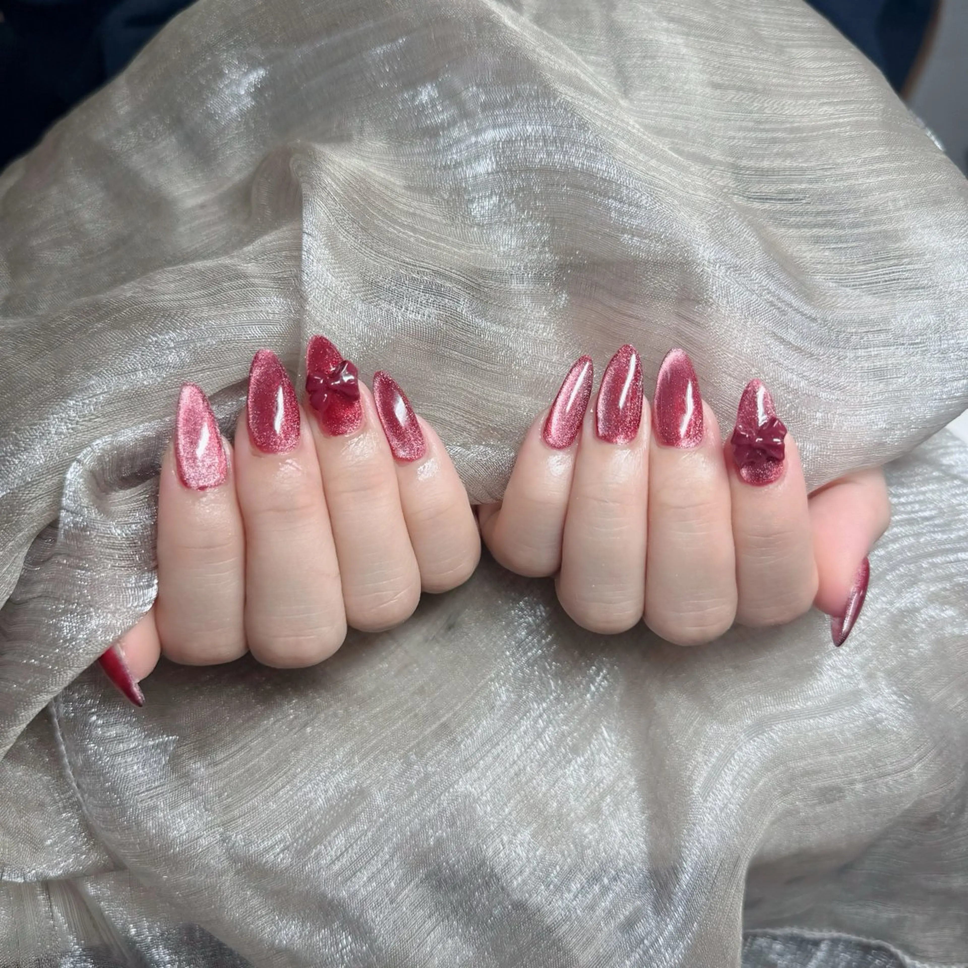 ネイル ジェルネイル 韓国ネイル マグネットネイル ネイルチップ 冬ネイル Lenie Nail Salonのネイルデザイン