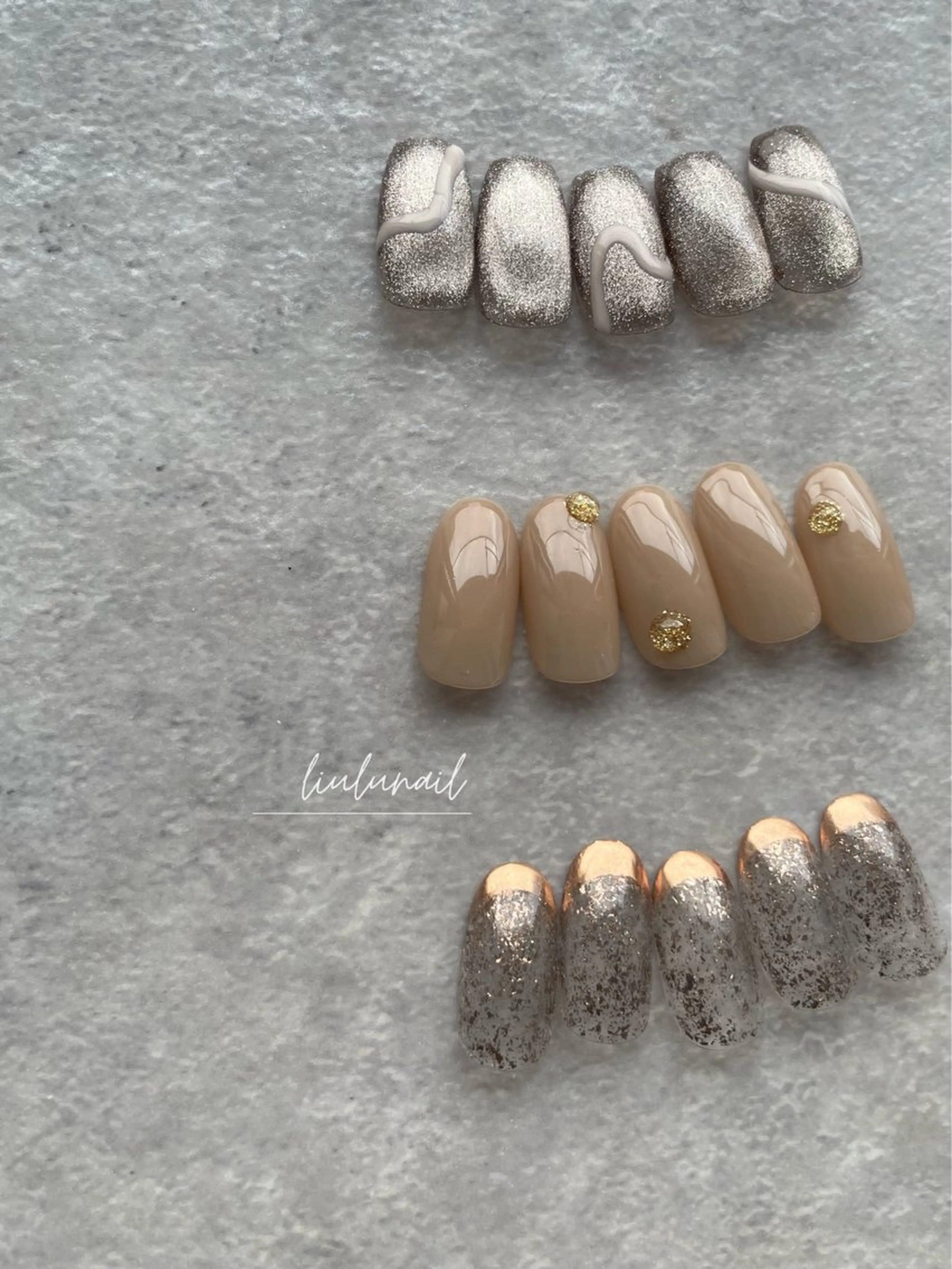 ネイル シンプルネイル ハンドネイル liulu nailのネイルデザイン