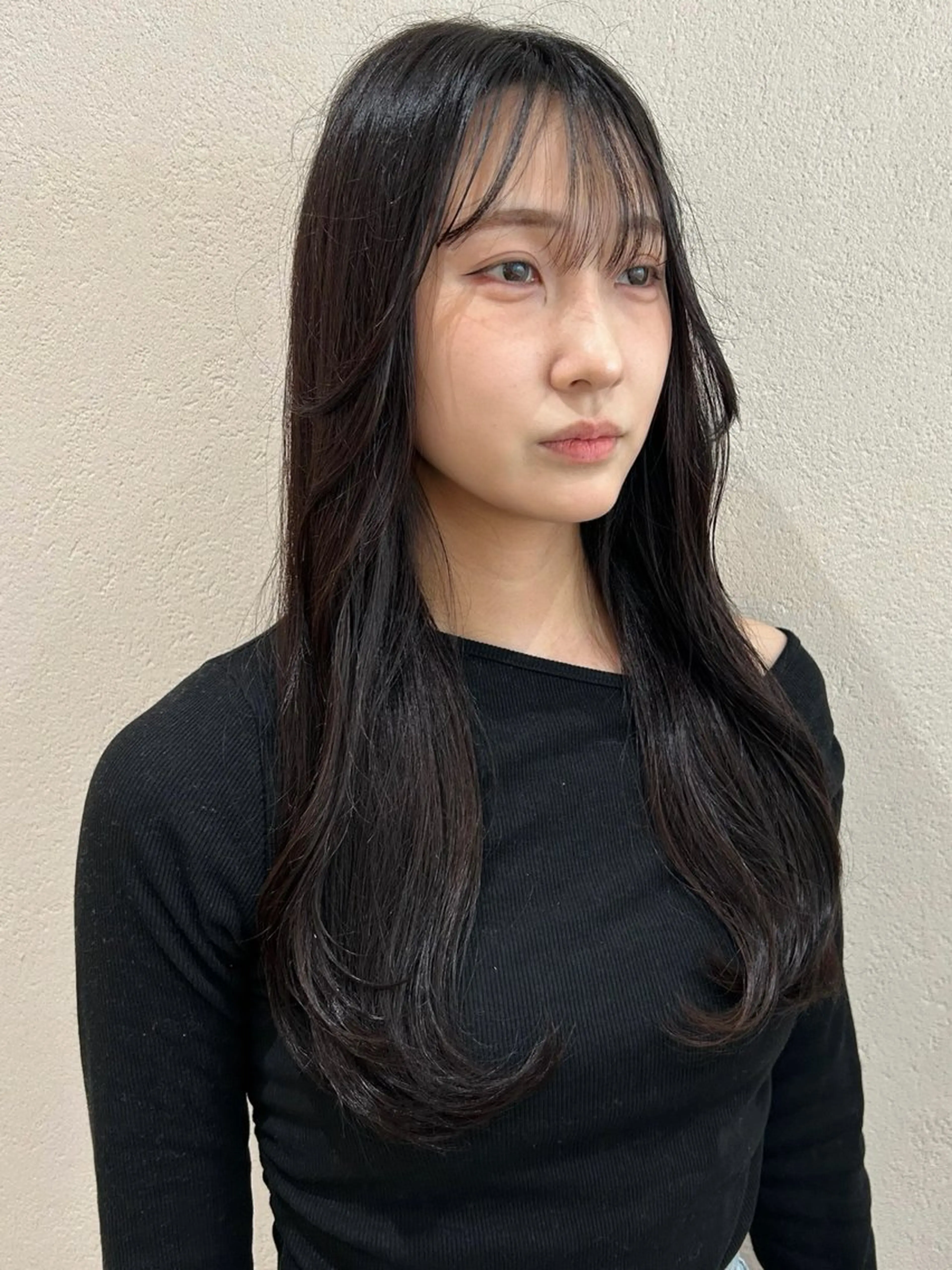 ロング カラー 透明感カラー 髪質改善 レイヤーカット 小顔カット トリートメント カット トリートメント レイヤーカット☆顔ま わりカット＊田村りおのヘアスタイル