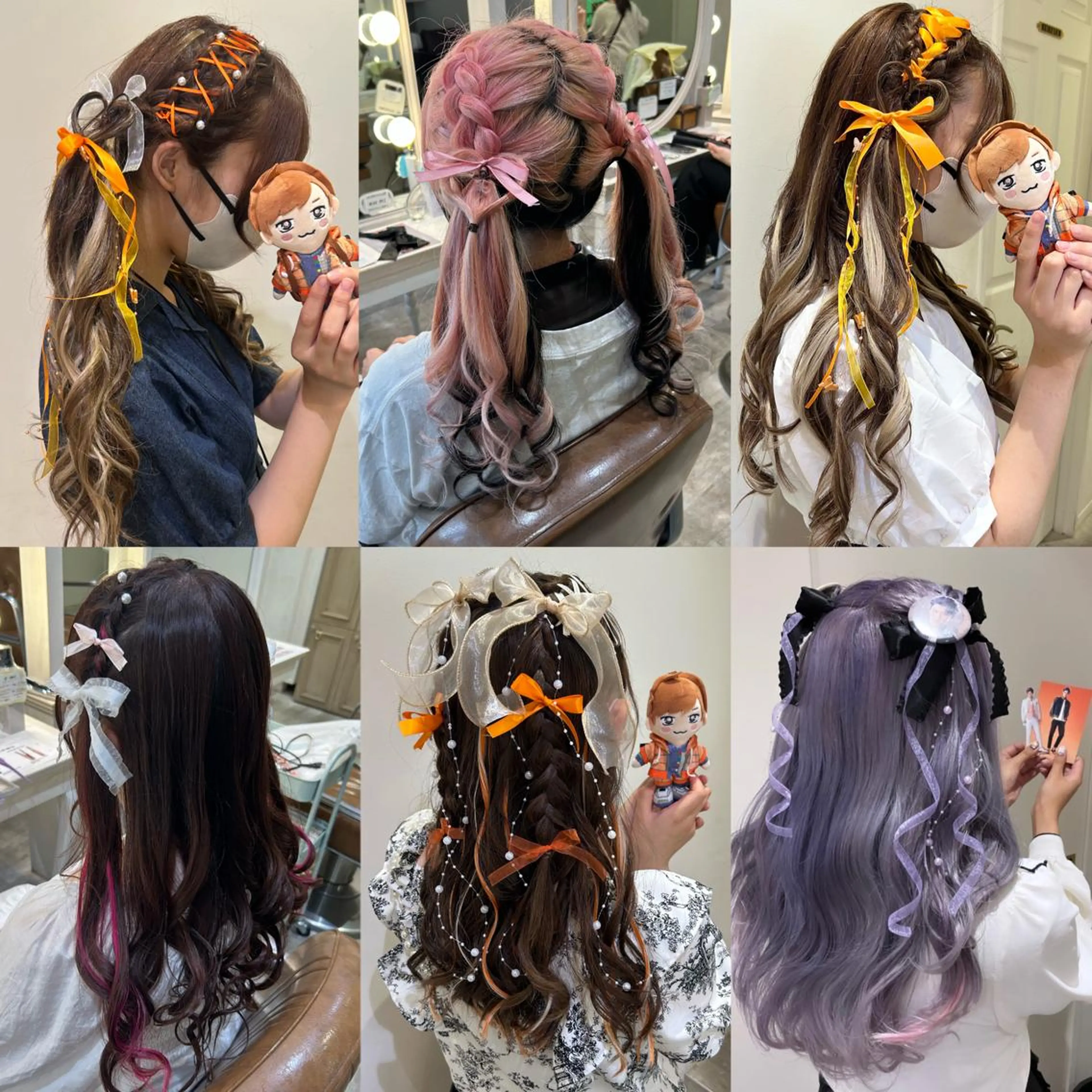 🎀アレンジ量産ヘアメ&推し色エクステ10本🎀ライブやイベントに！※やりたいイメージのお写真を必ず送り下さい。の写真