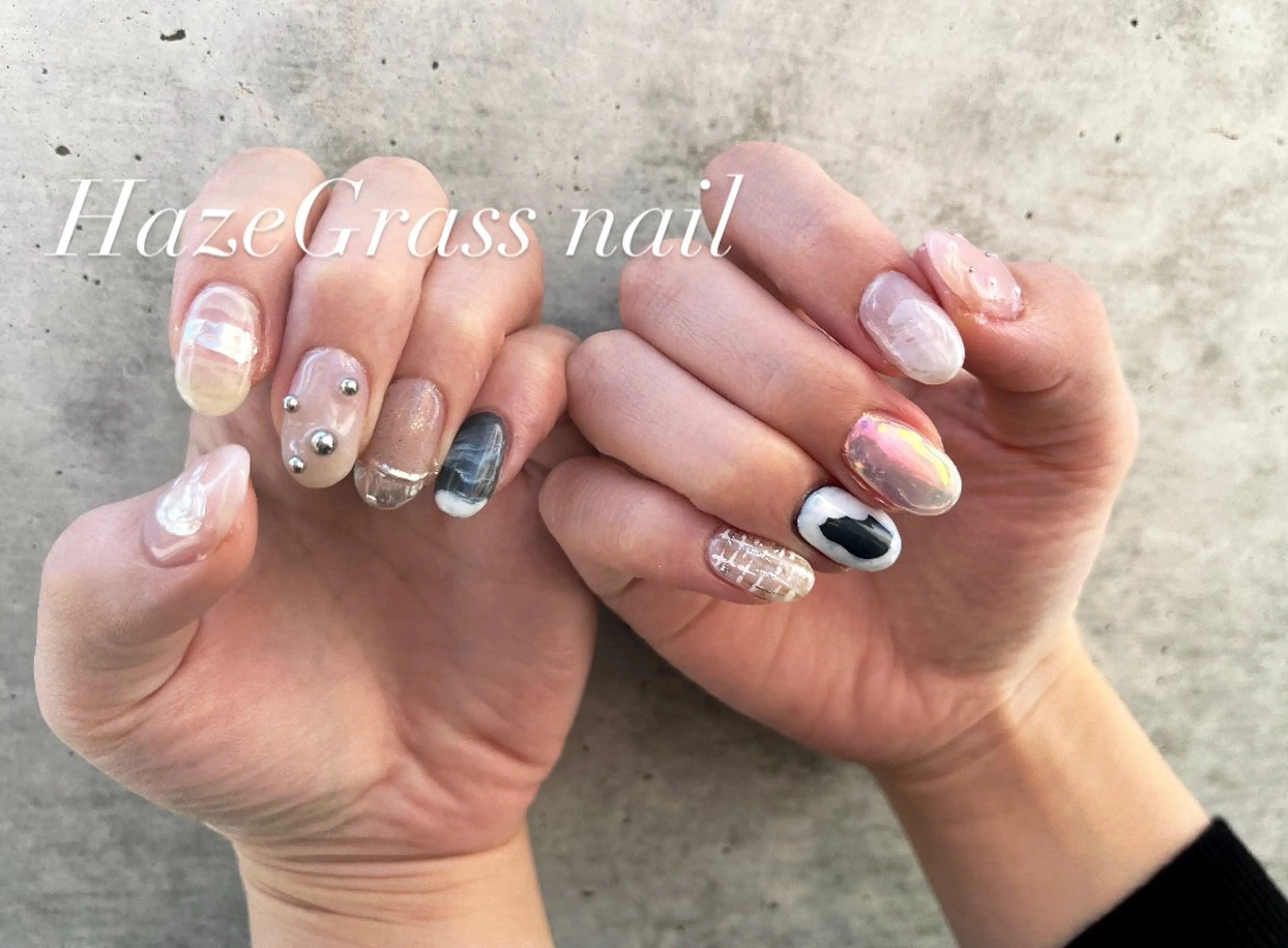 ミディアム HazeGrass NAILのネイルデザイン