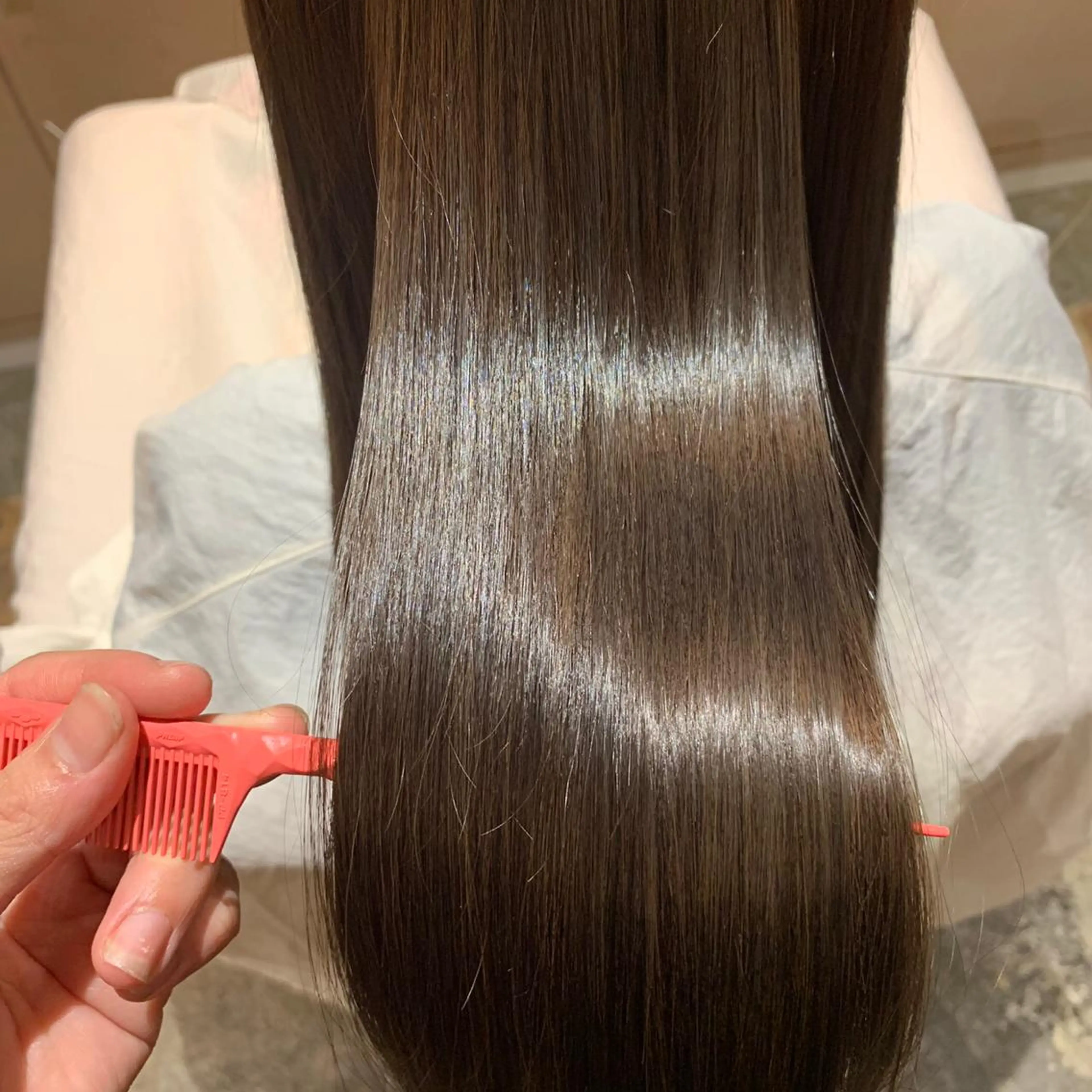 ロング カラー 髪質改善×矯正🫧 韓国ヘアasamiのヘアスタイル