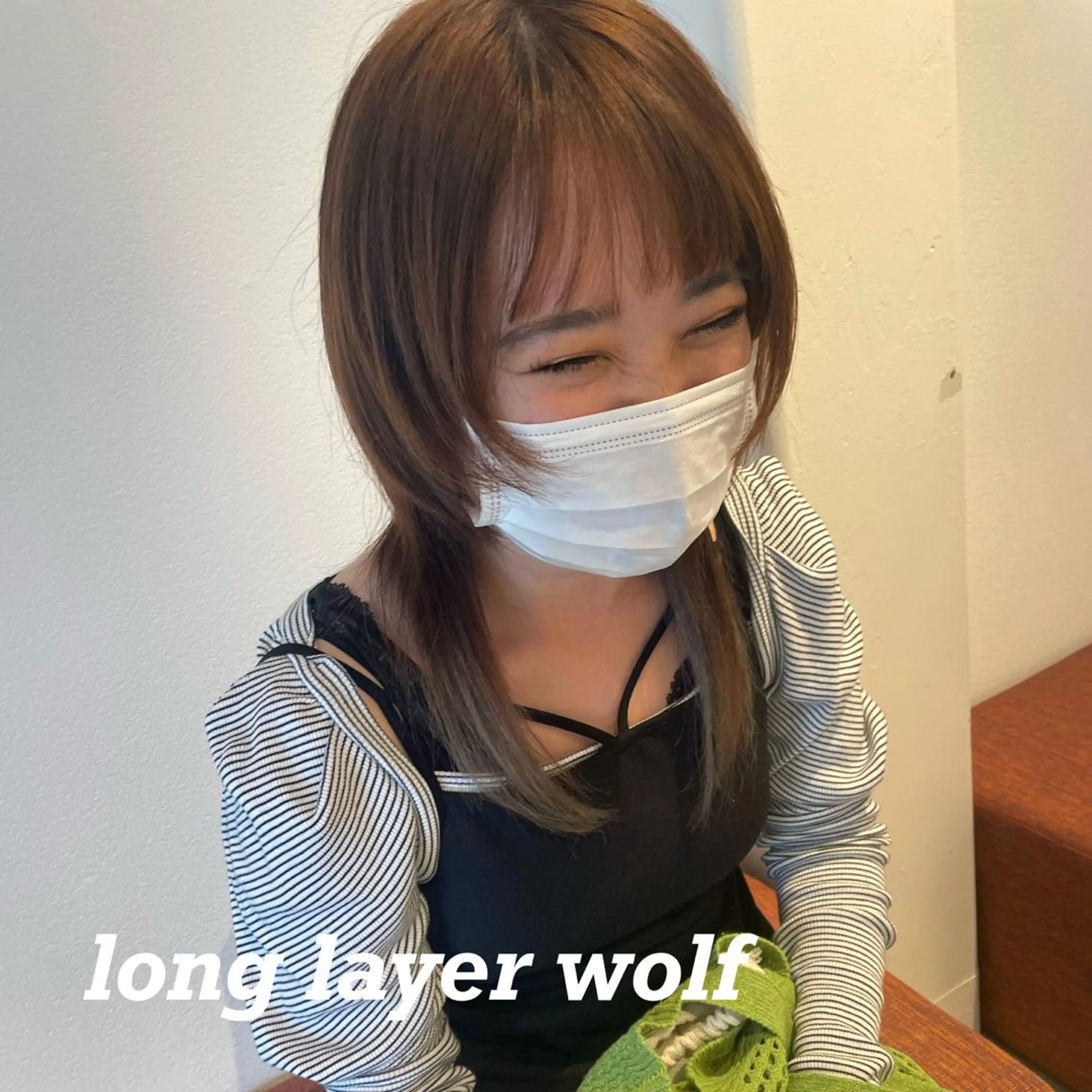 ミディアム カラー レイヤーカット ウルフカット ウルフレイヤー カット ヘアカラー トリートメント 北九州美容室 🕊️わかな✂︎のヘアスタイル