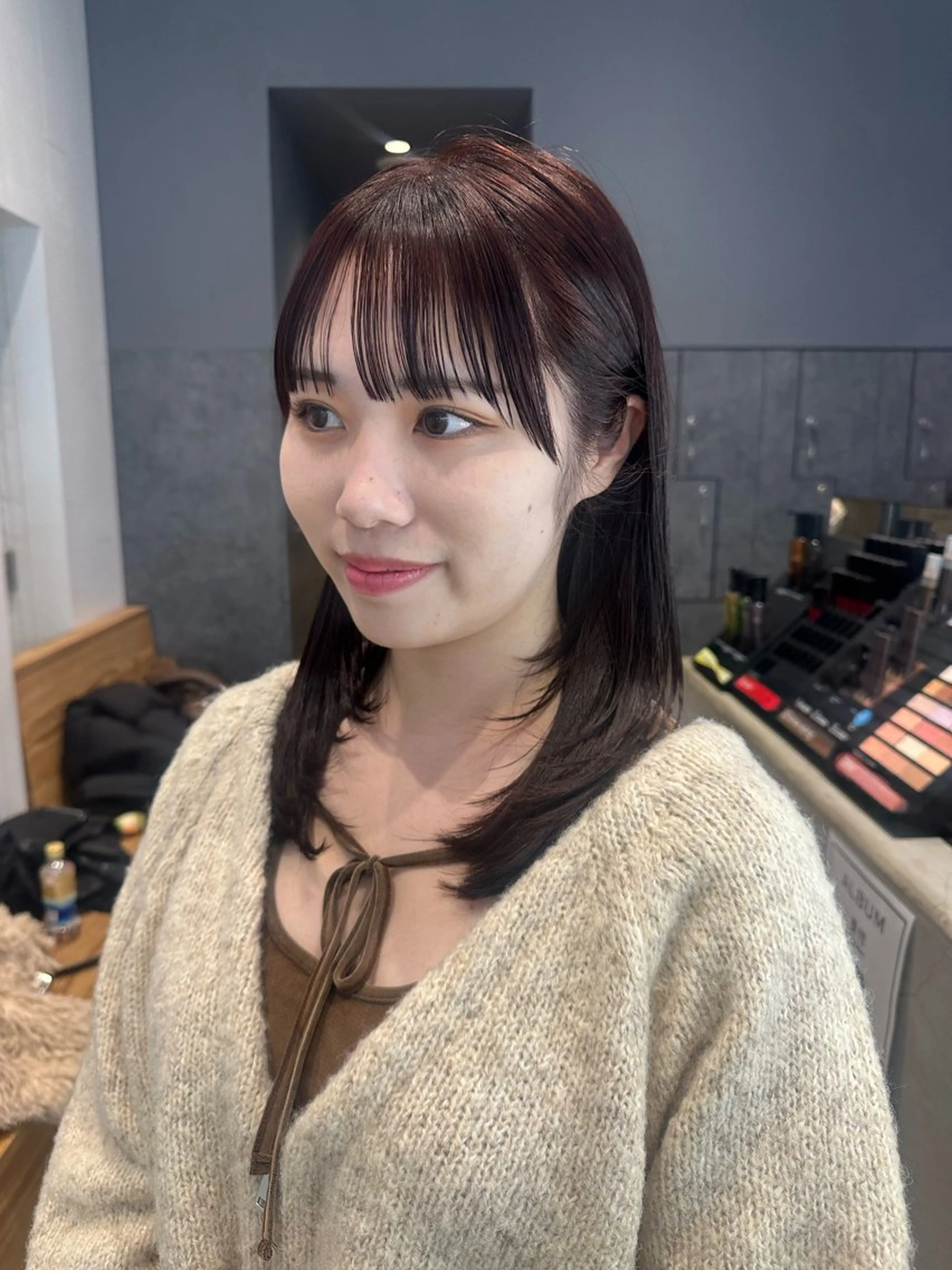 ミディアム 🌷モア 🌷暖色カラー・ボブのヘアスタイル