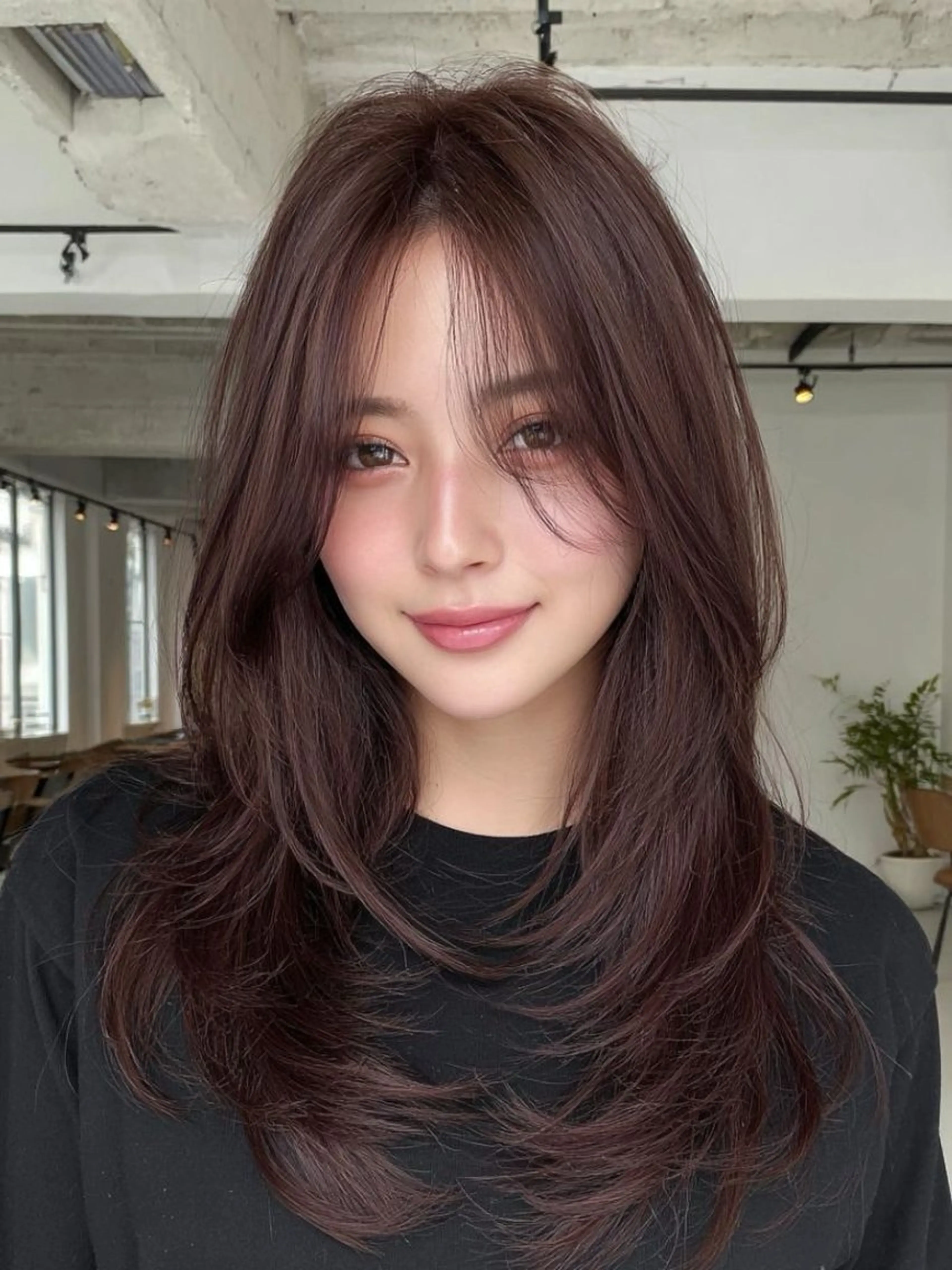 ロング カラー カット ヘアカラー トリートメント 🪡韓国レイヤー /髪質改善/菊池🪡のヘアスタイル