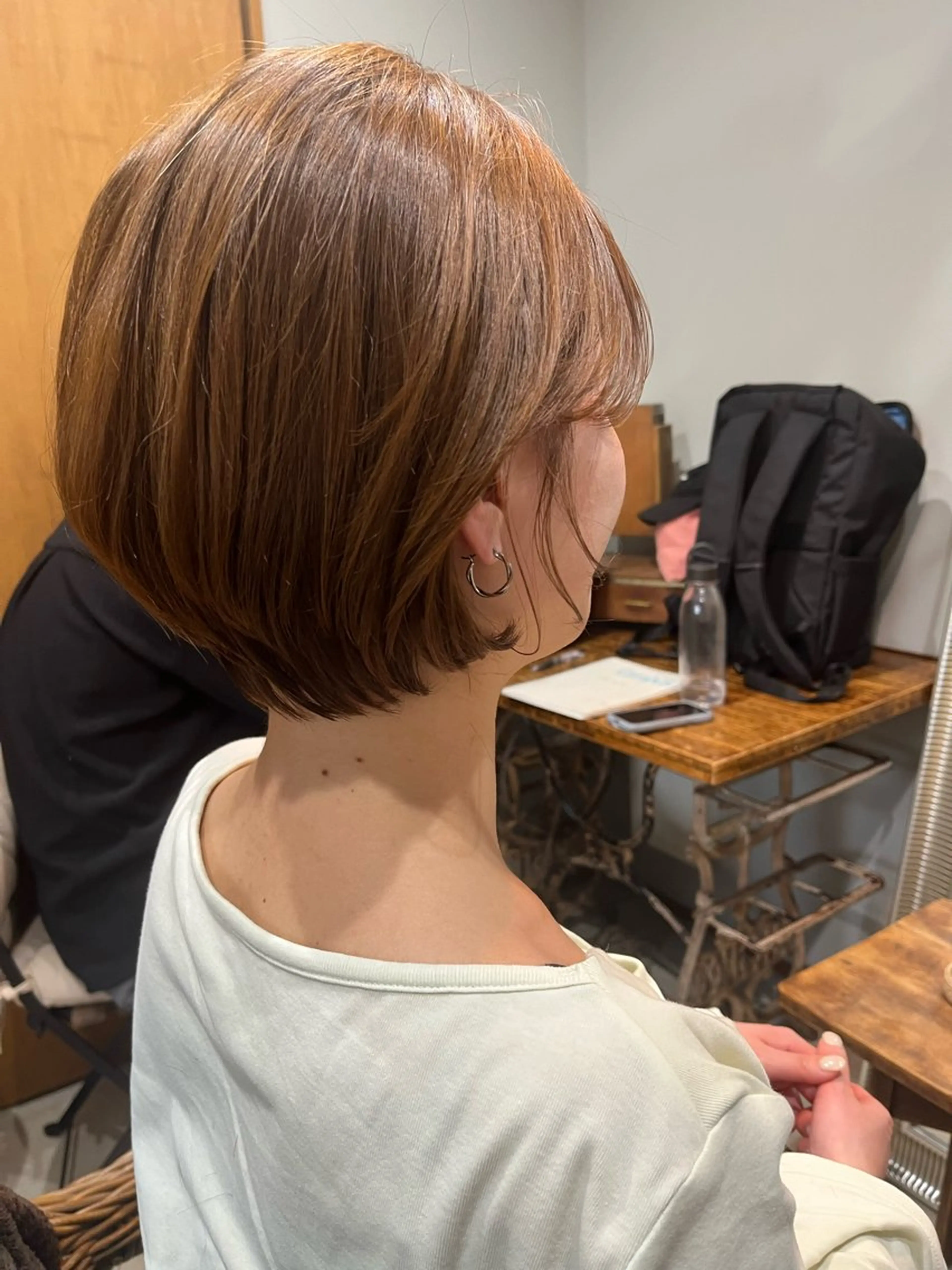 ショート カラー ショートボブ 丸みショート ボブ ショートヘア tablier所属・フクウラ ミホのヘアスタイル