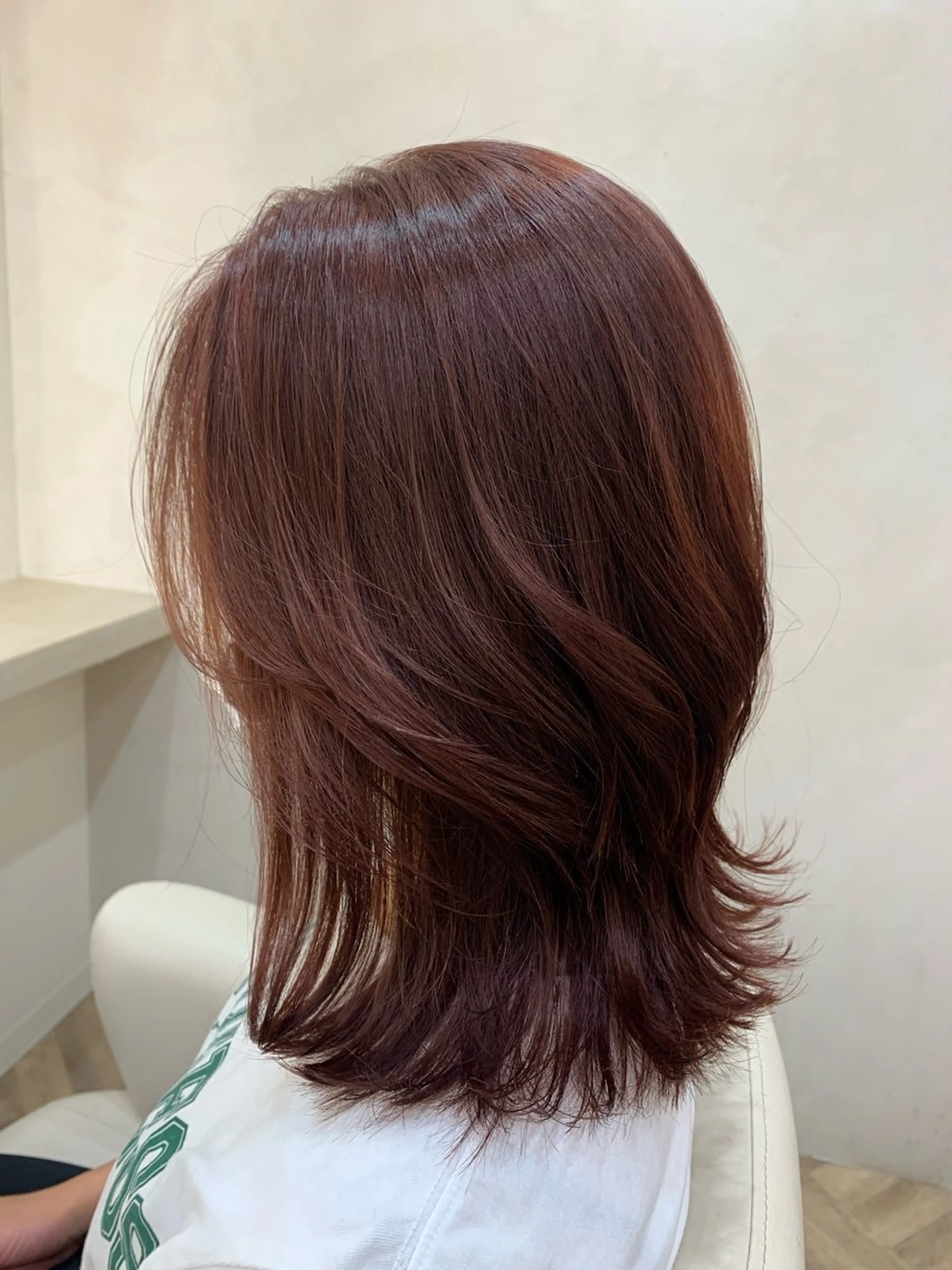 ミディアム カラー カット ヘアカラー トリートメント 矢場町/ダブルカラー /レイヤー/アリサのヘアスタイル