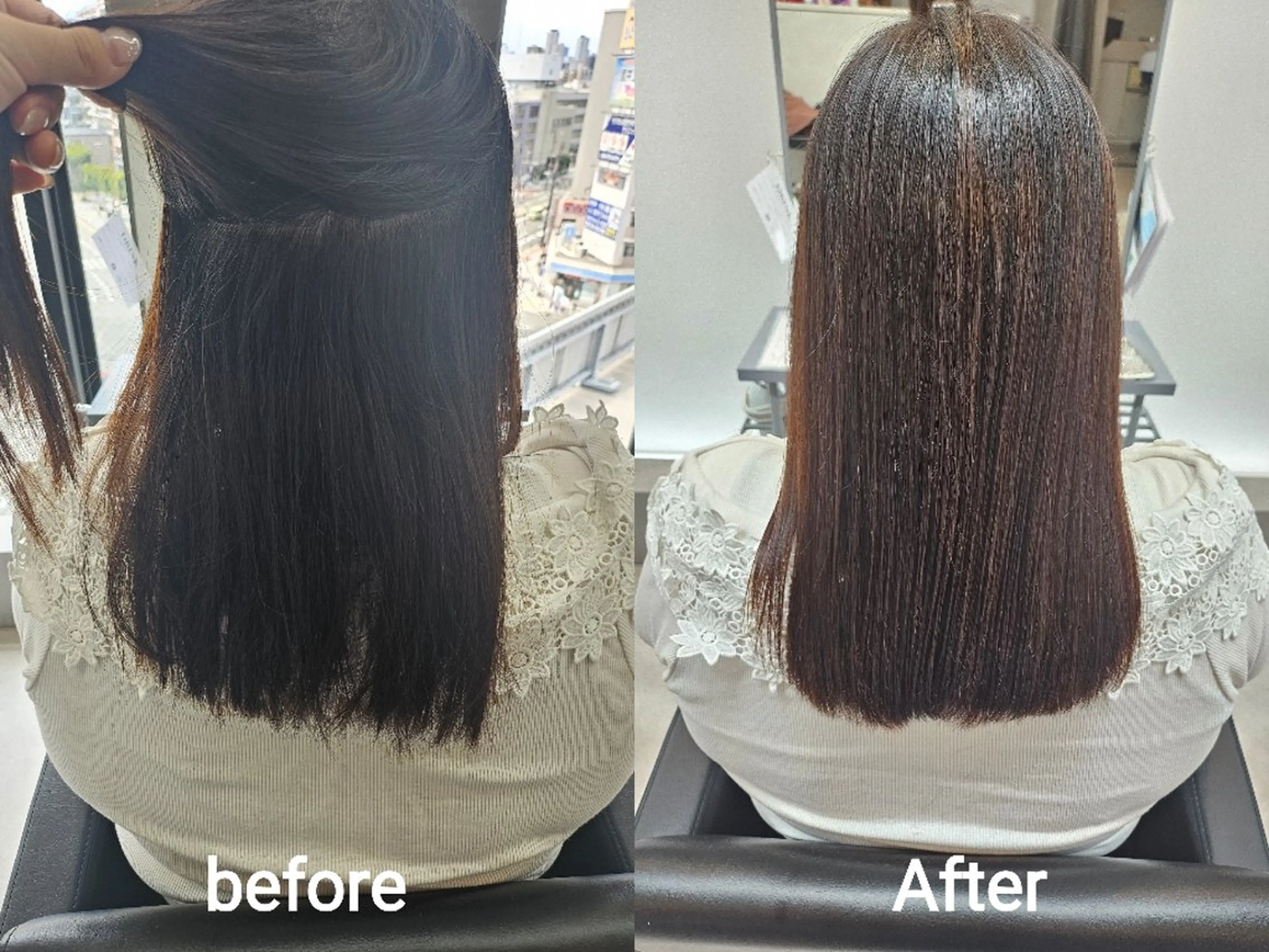 セミロング 髪質改善 縮毛矯正 トリートメント 寺西紗友望/髪質改善 ストレート/ボブのヘアスタイル