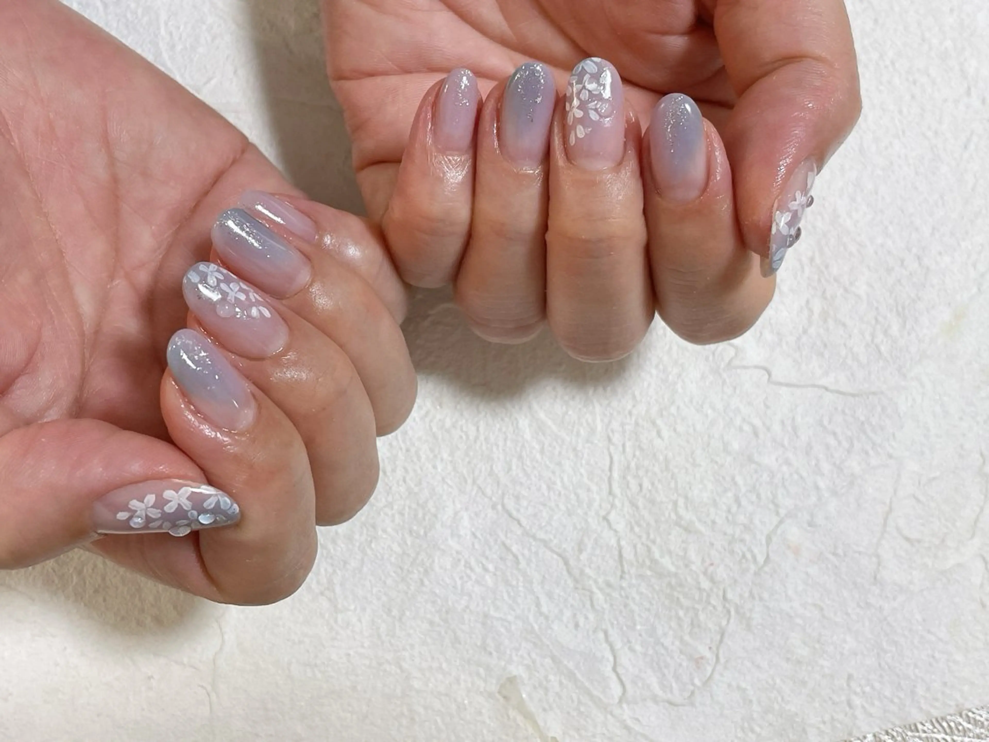 ネイル オーロラネイル フットネイル フレンチネイル ジェルネイル マグネットネイル Mogu nail 二子玉川のネイルデザイン