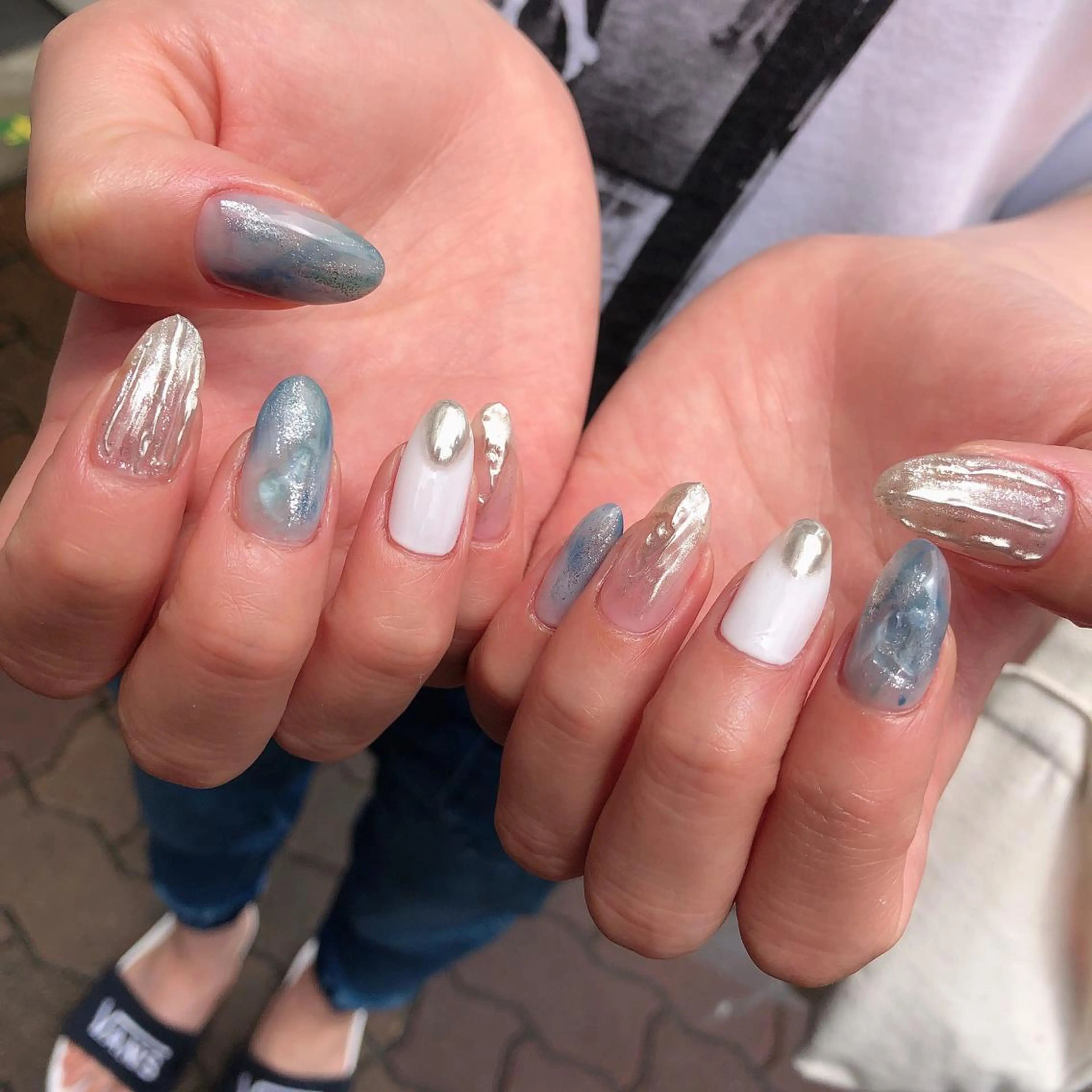 ロング カラー ヘアアレンジ キッズ ネイル マツエク・マツパ 福田 加奈のネイルデザイン