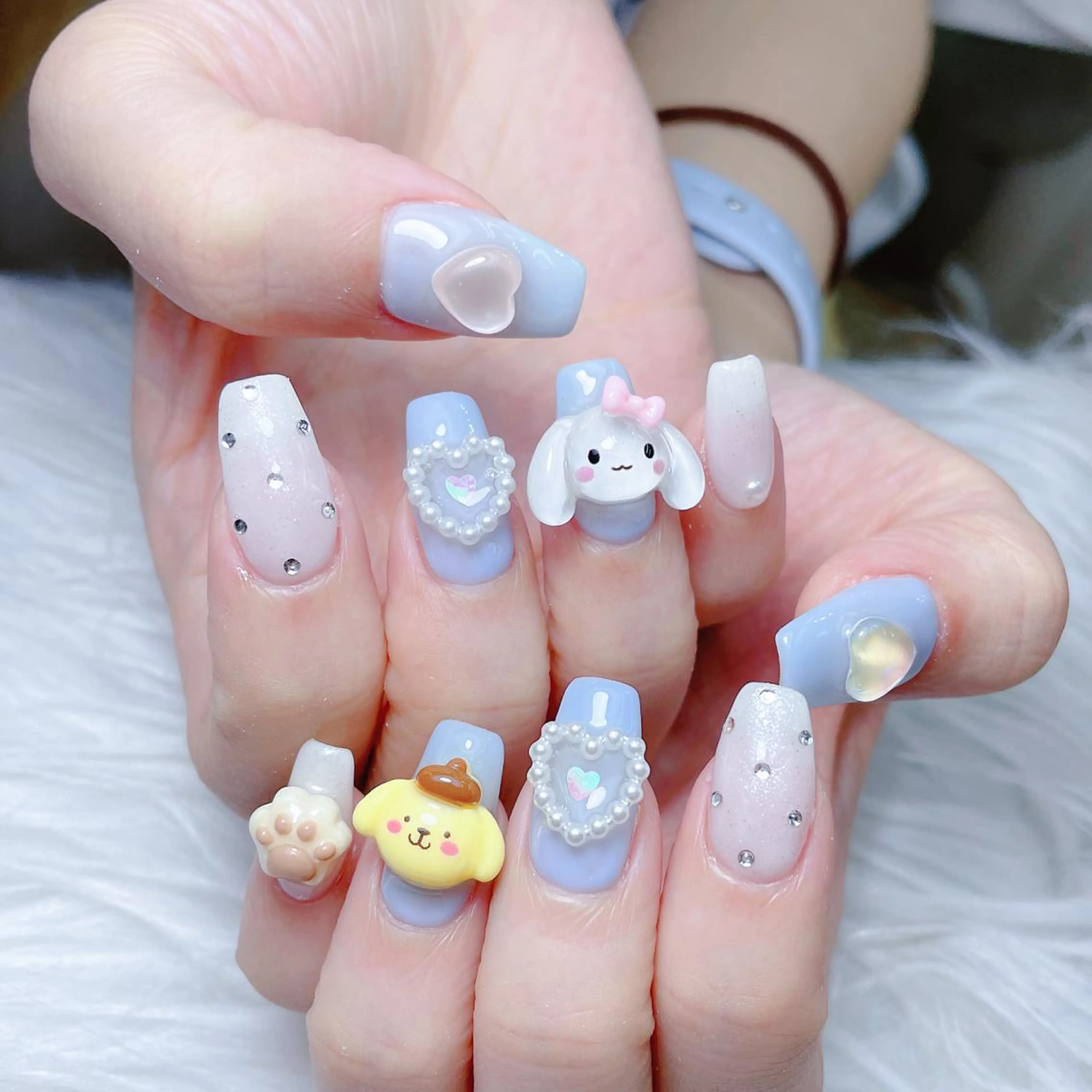 ネイル オーロラネイル フレンチネイル ハート 韓国ネイル ミラーネイル ハンドネイル Melody Nail所属・Melody  3D/スカルプ専門店のネイルデザイン