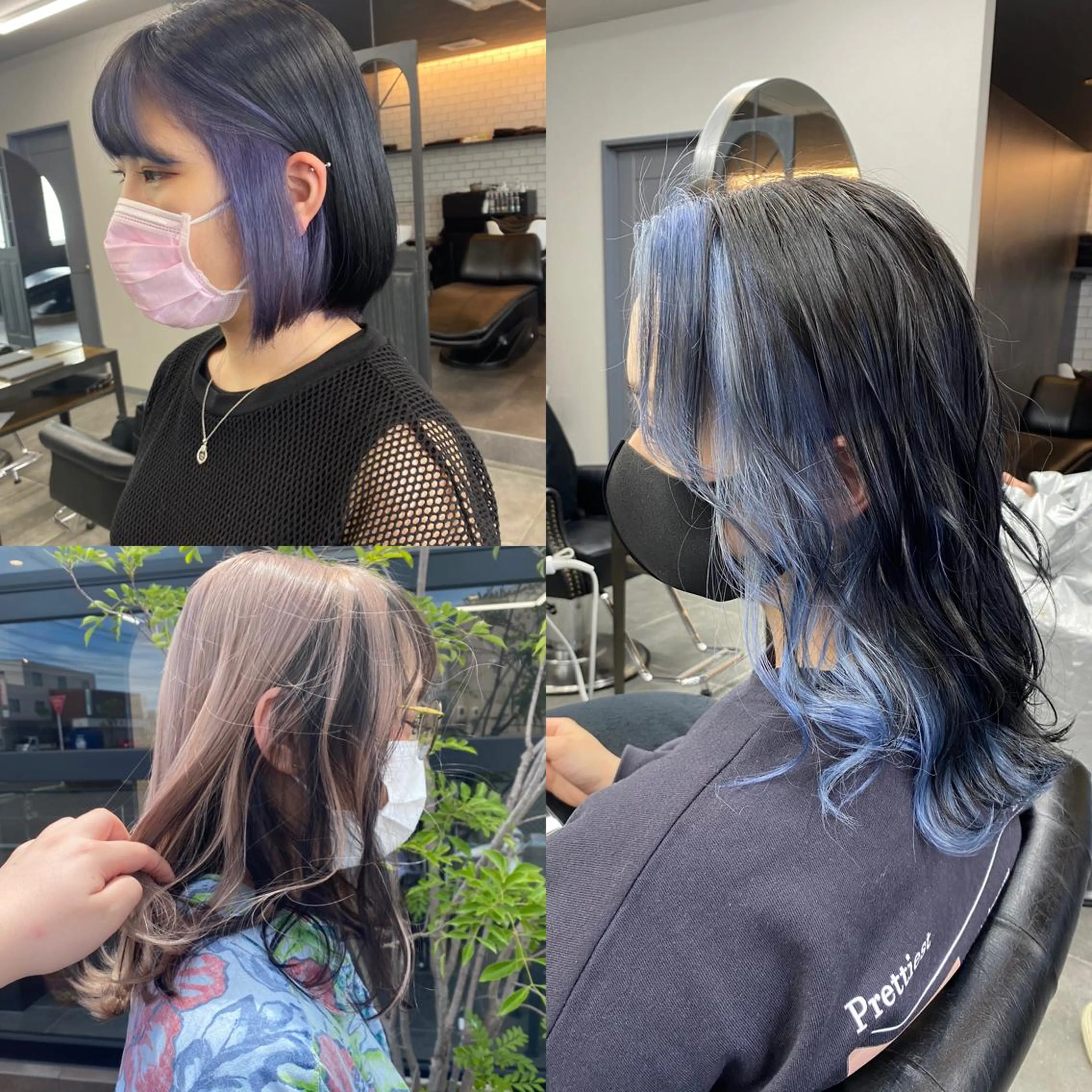 🌈インナーカラー🌈【顔周り・イヤリング・バック・前髪好きな場所に好きなだけ♡】の写真