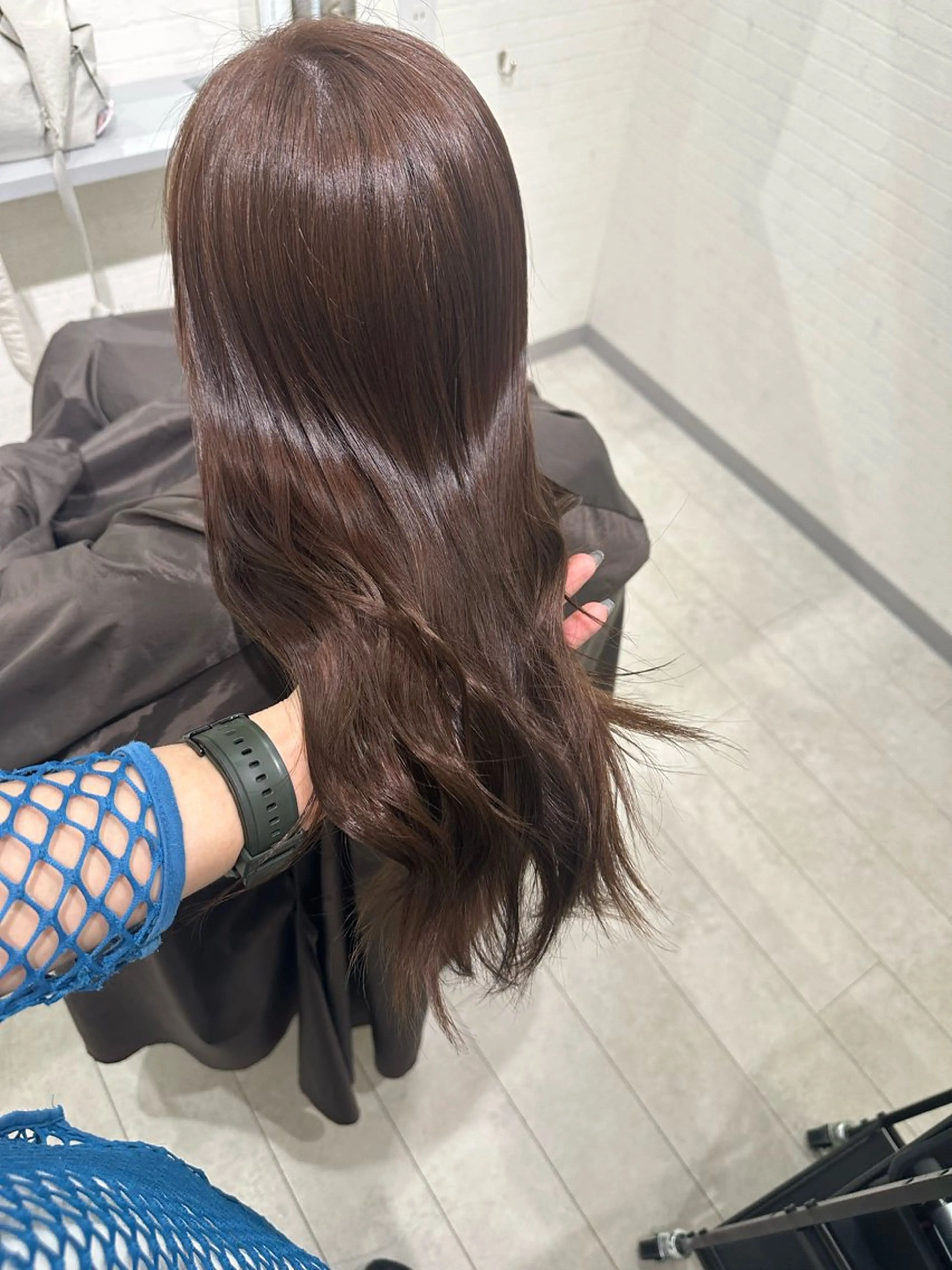 ロング カット ヘアカラー トリートメント Number.タナカ 間々田髪質改善のヘアスタイル