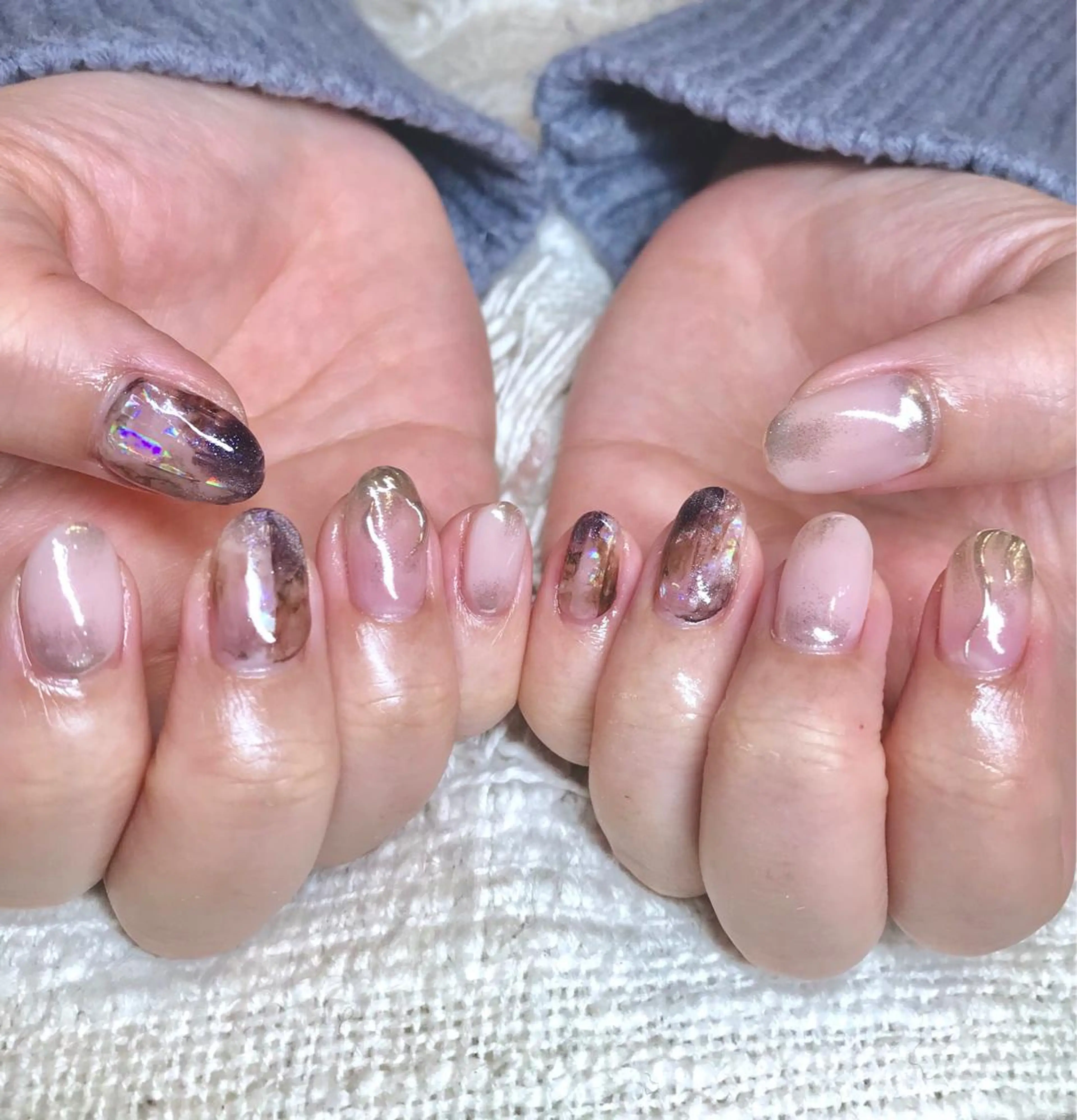 ミディアム カラー パーマ ヘアアレンジ ネイル マツエク・マツパ nail&eye Aoのマツエク・マツパデザイン