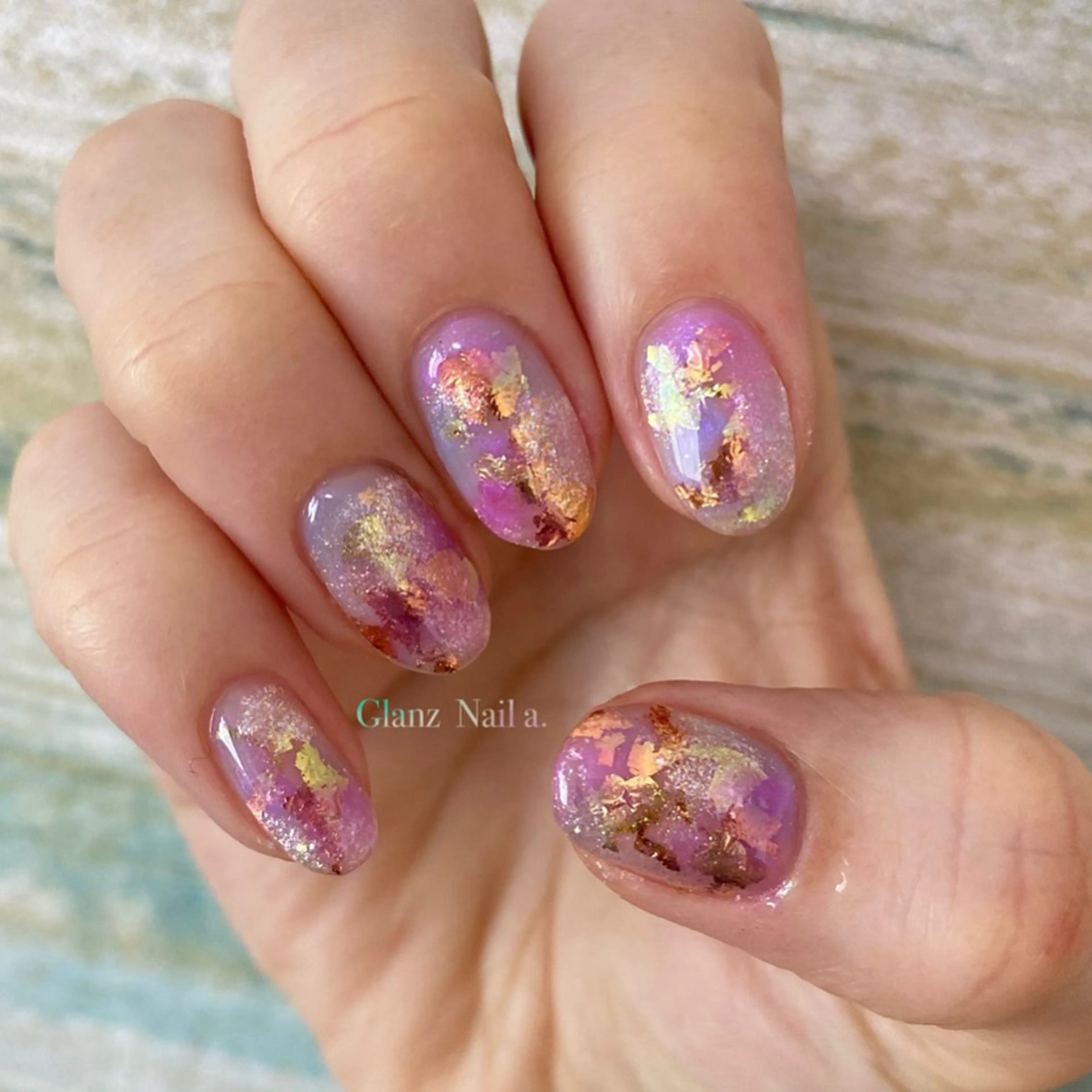 ネイル ジェルネイル マグネットネイル ニュアンスネイル Glanz  Nail aのネイルデザイン