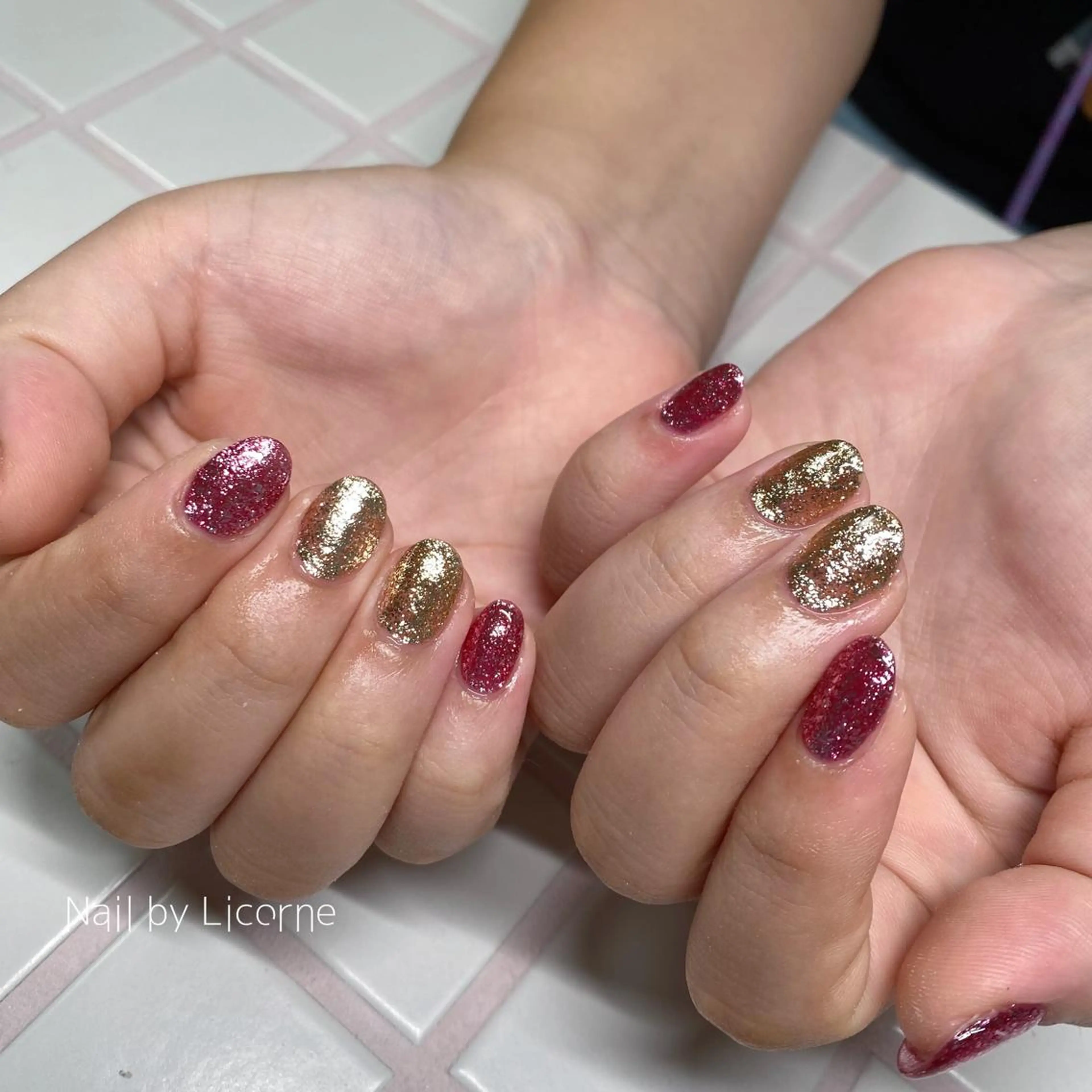 ネイル アートネイル オーロラネイル フレンチネイル 氷ネイル・うるうるネイル マグネットネイル ハンドネイル Nail by Licorneのネイルデザイン