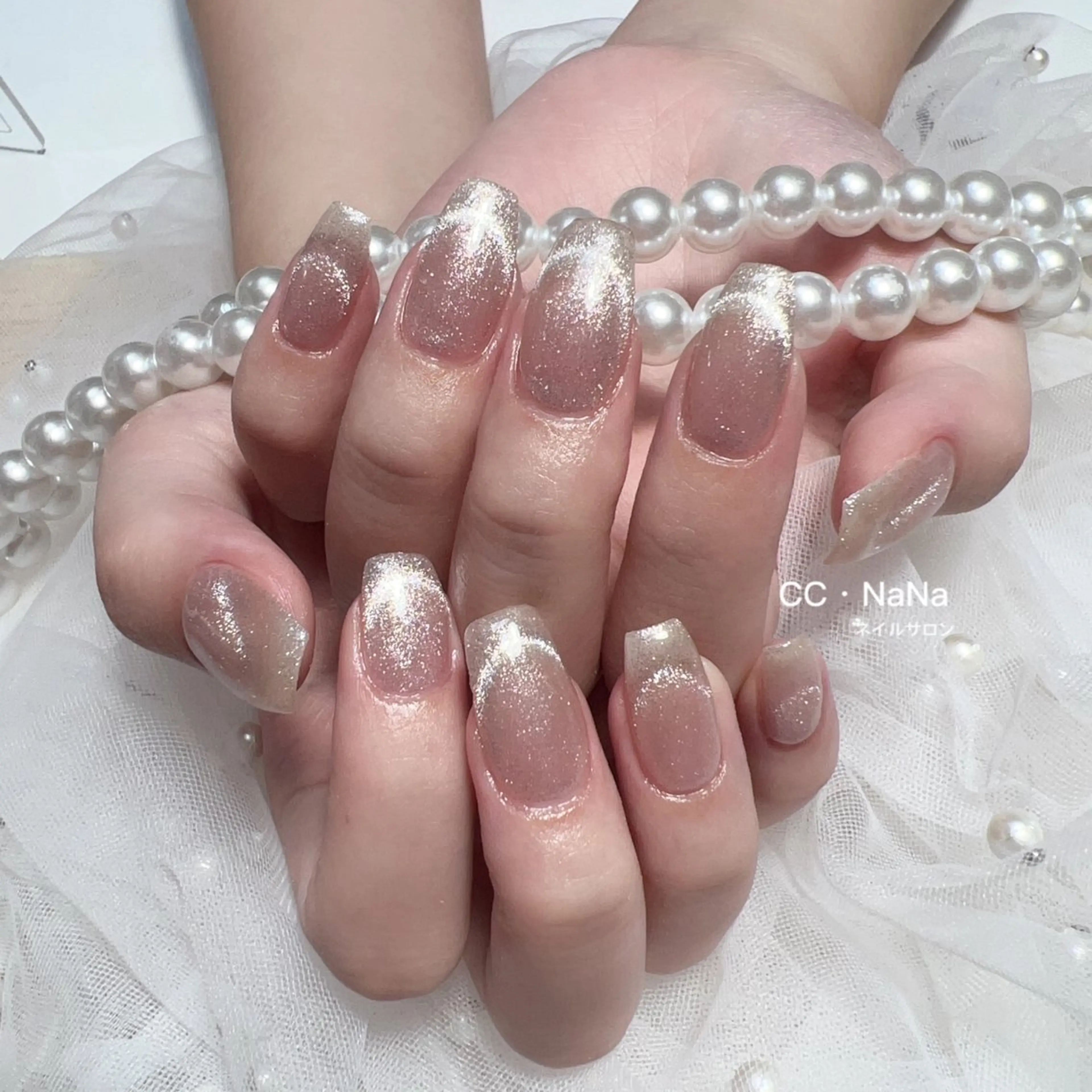 ネイル スカルプネイル ハンドネイル 💎CC・NaNa 韓国風ネイル🌙Cのネイルデザイン