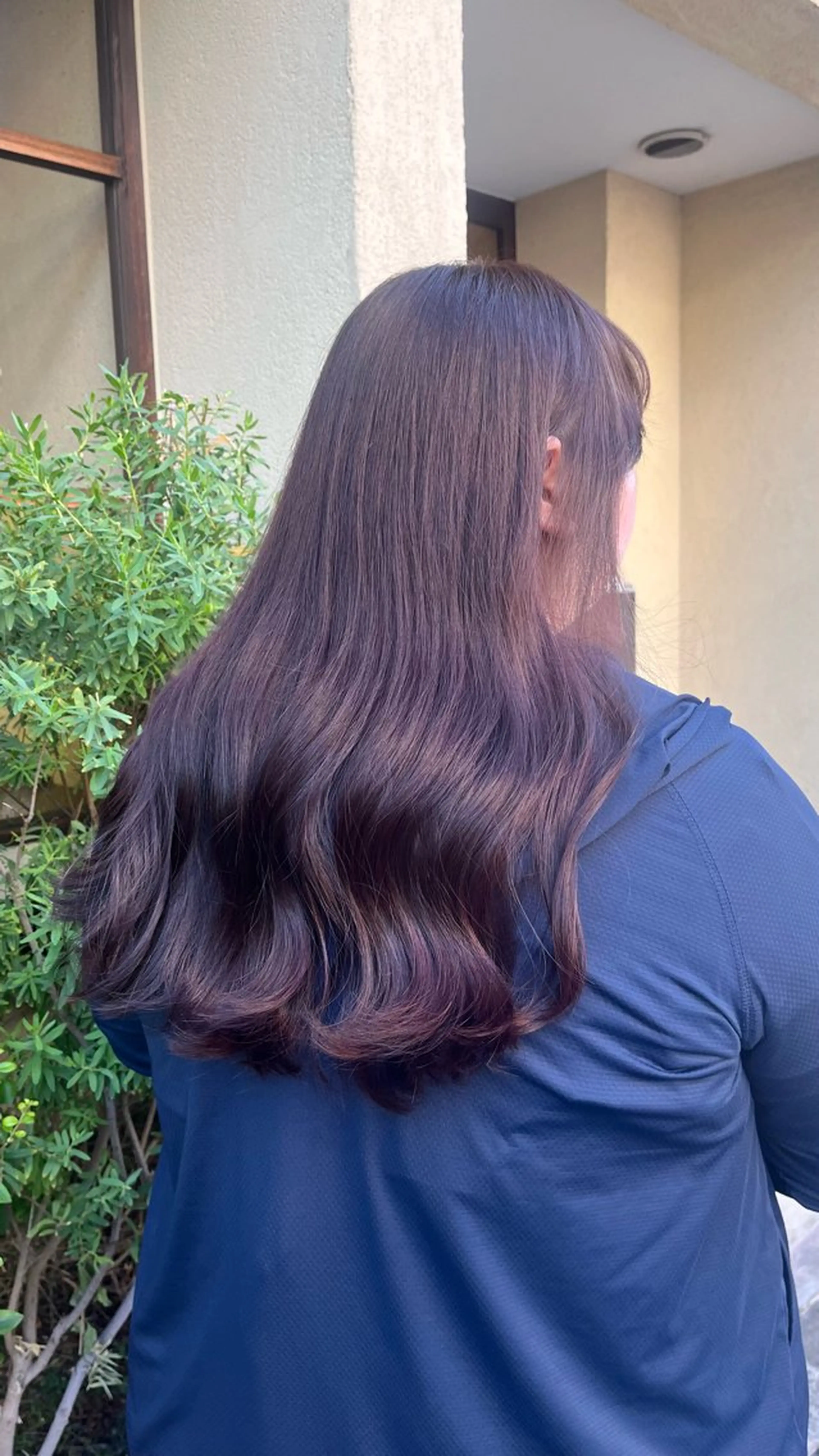 ロング カラー ラベンダーカラー オーガニックカラー 田中 鈴乃のヘアスタイル