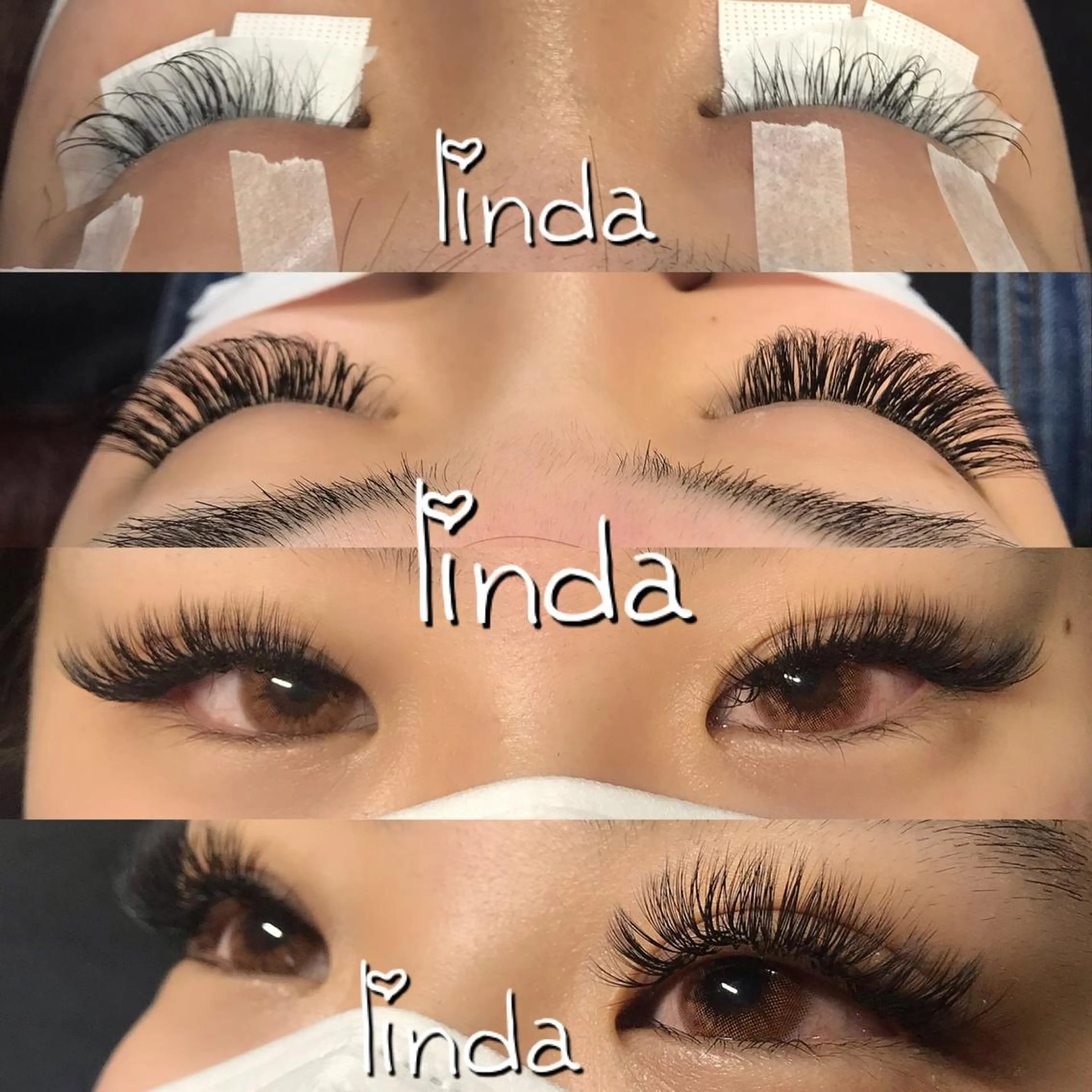 マツエク・マツパ 付け放題 ボリュームラッシュ linda lashesのマツエク・マツパデザイン