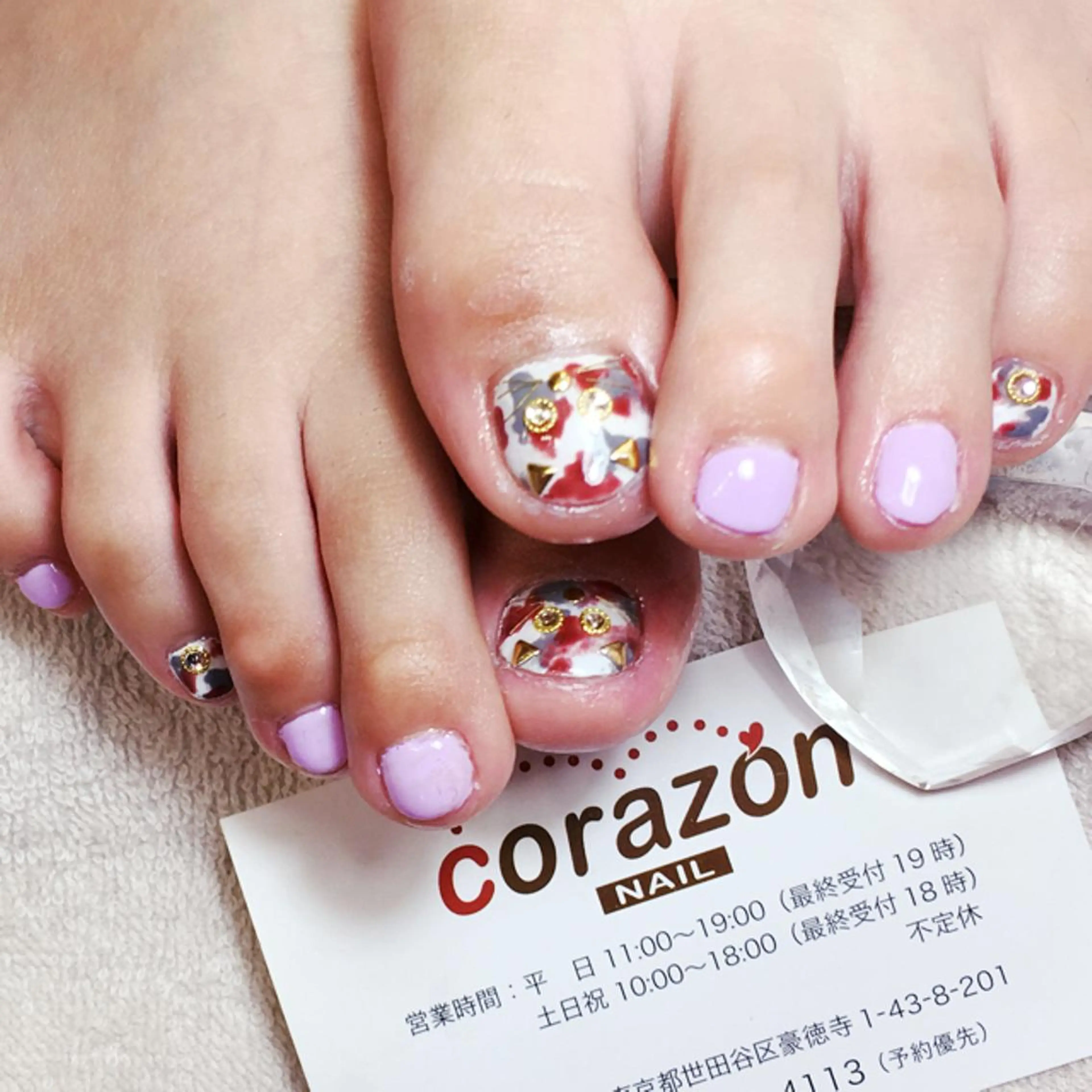 ネイル アートネイル フットネイル フットネイル corazon所属・ネイリスト aicoのネイルデザイン