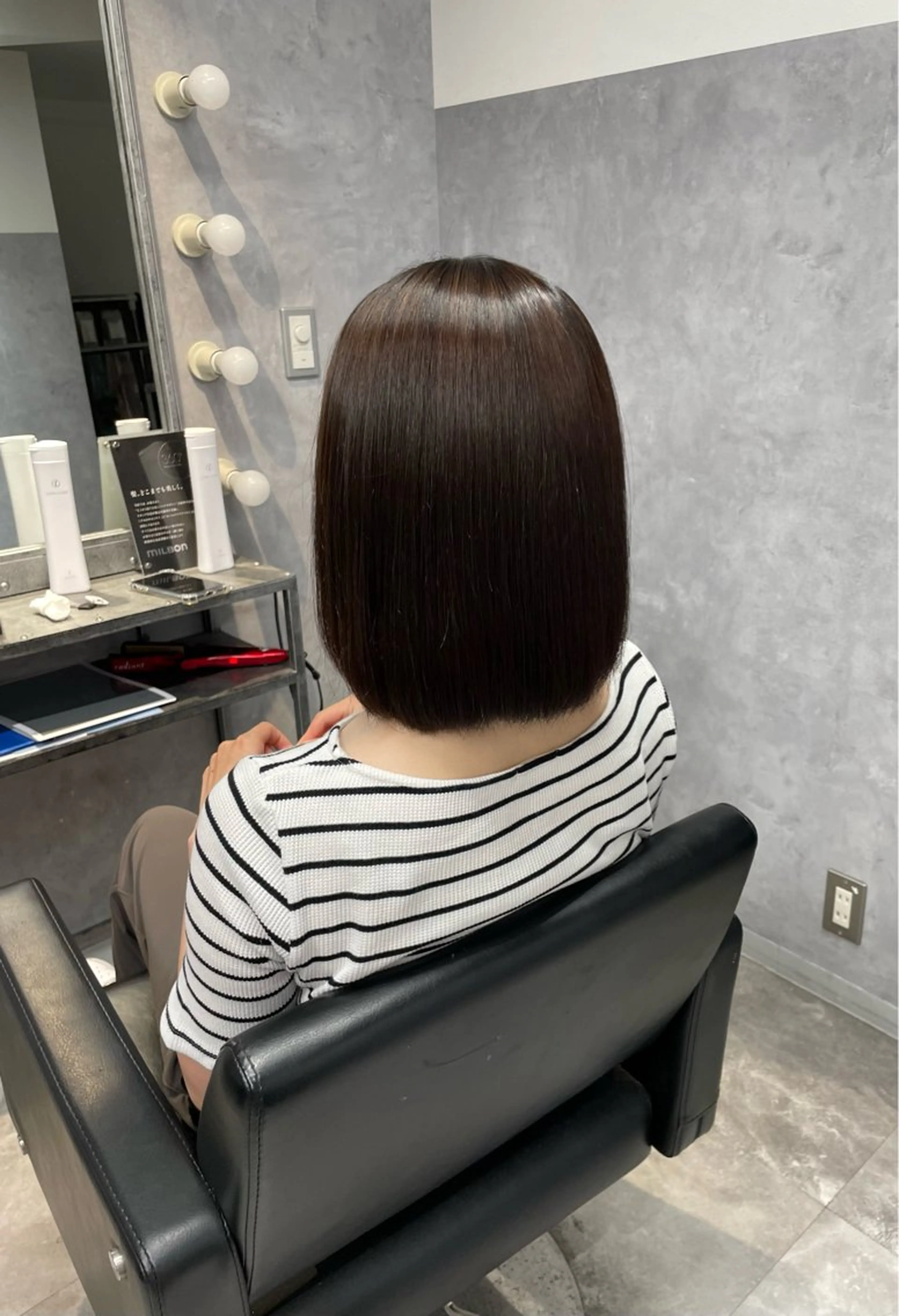 ミディアム 縮毛矯正 mimiiy fukaのヘアスタイル