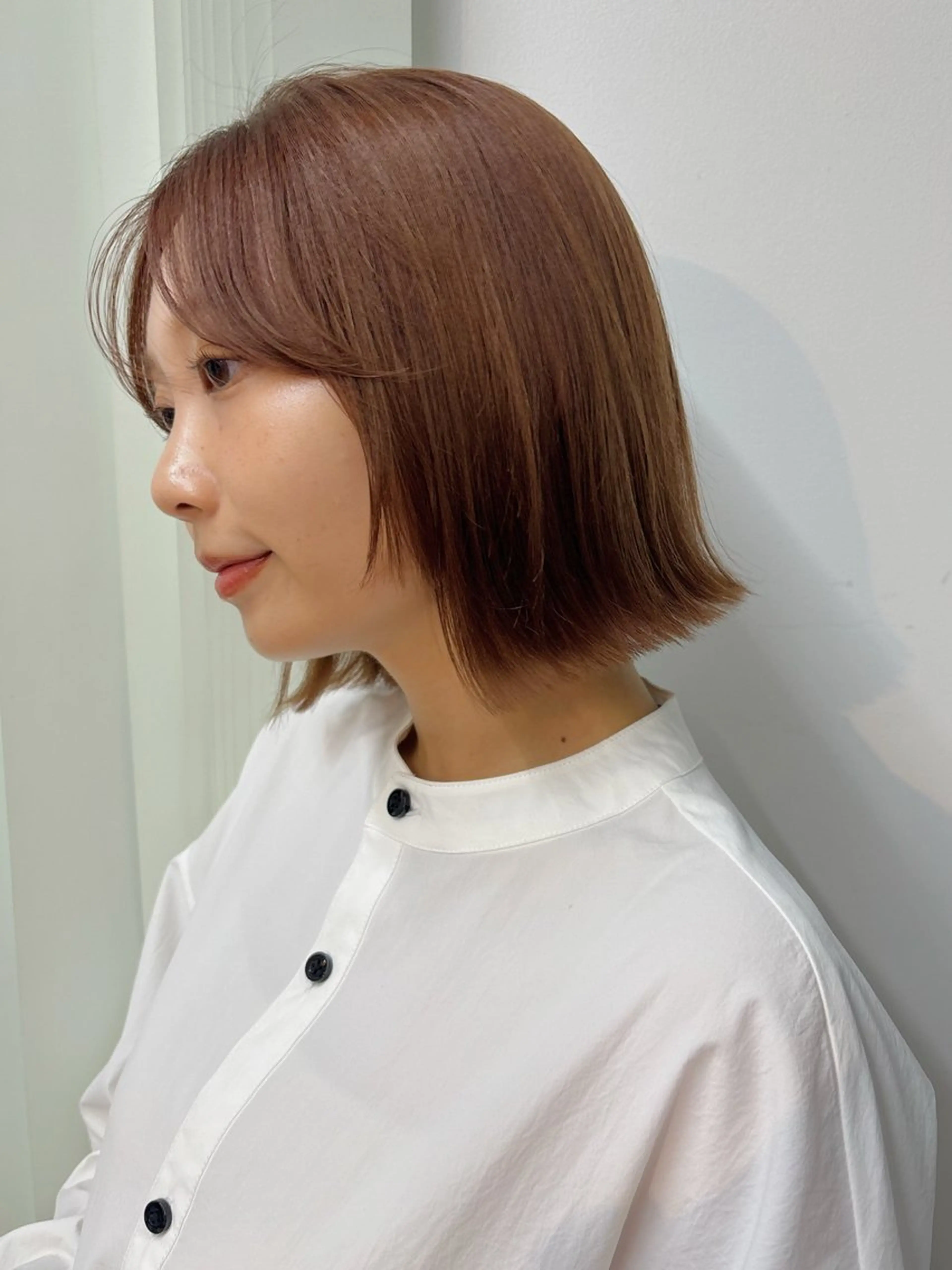 ミディアム ボブ レイヤーカット トリートメント カット ヘアカラー トリートメント ボブ/ミディアム 親しみやすさ/さくらのヘアスタイル