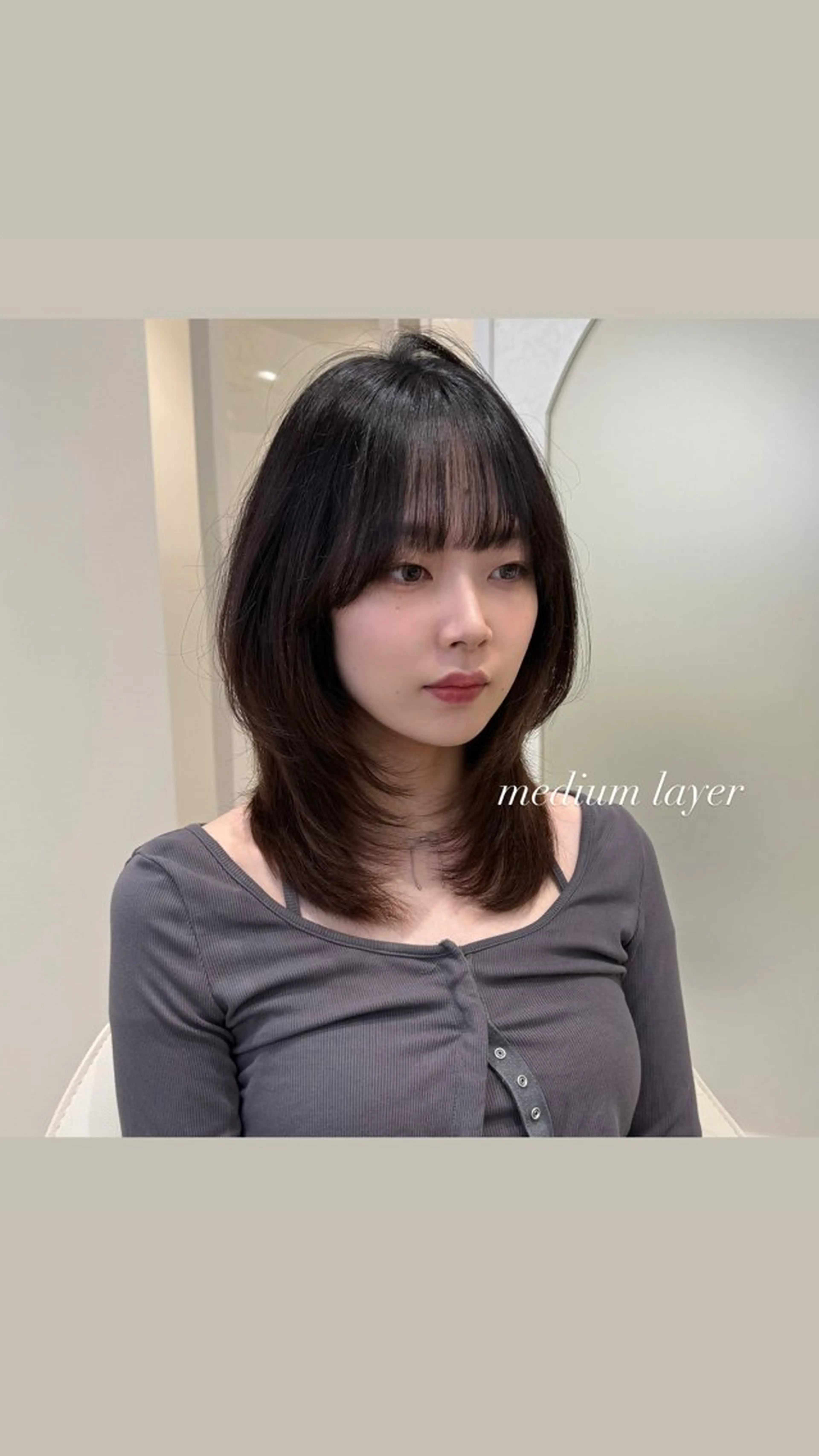 ミディアム 韓国𝐻𝑎𝑖𝑟 🇰🇷🖤ジアのヘアスタイル