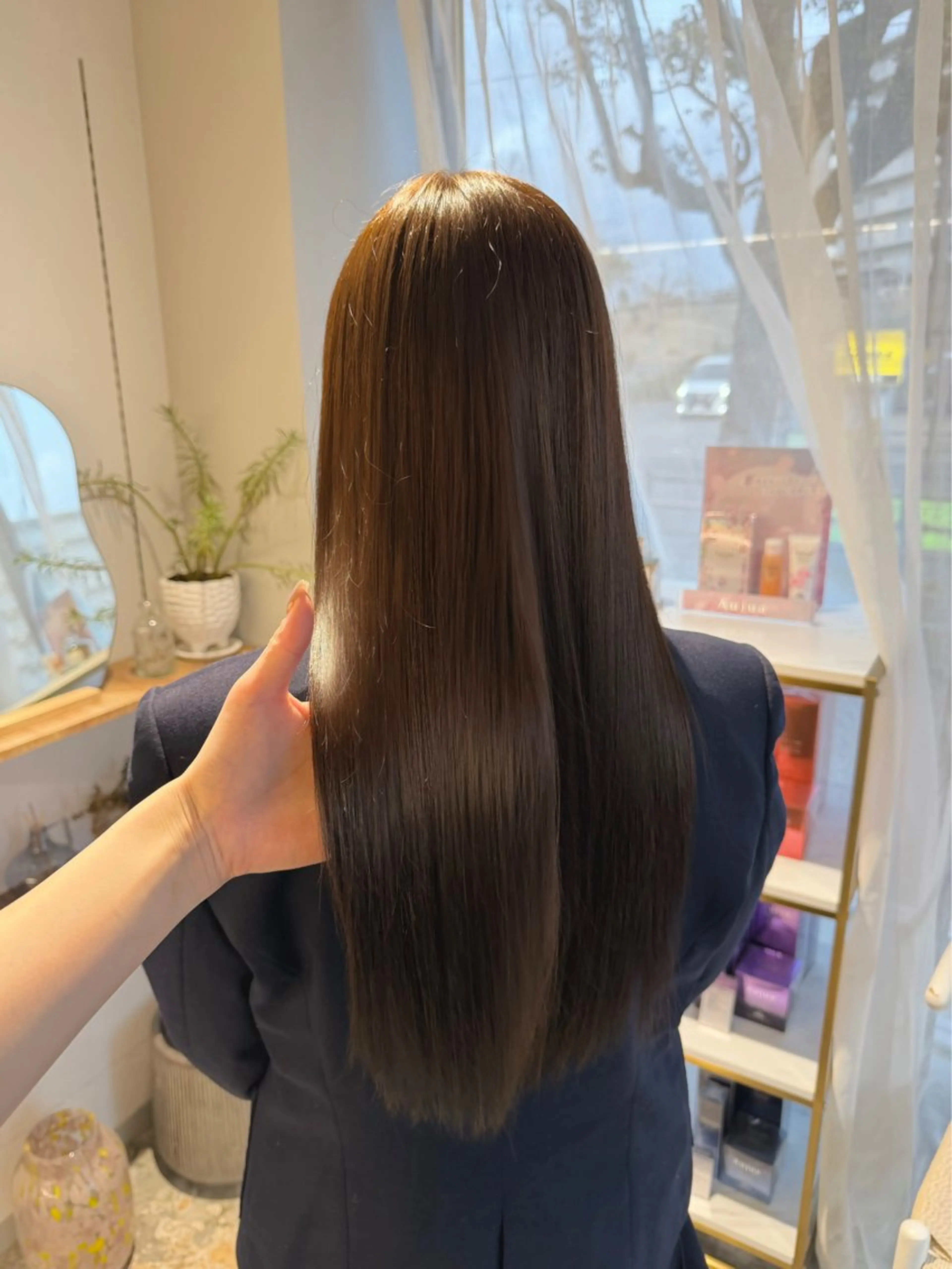 ロング カット 縮毛矯正 メンズモデル募集中 シプレ ayumiのヘアスタイル