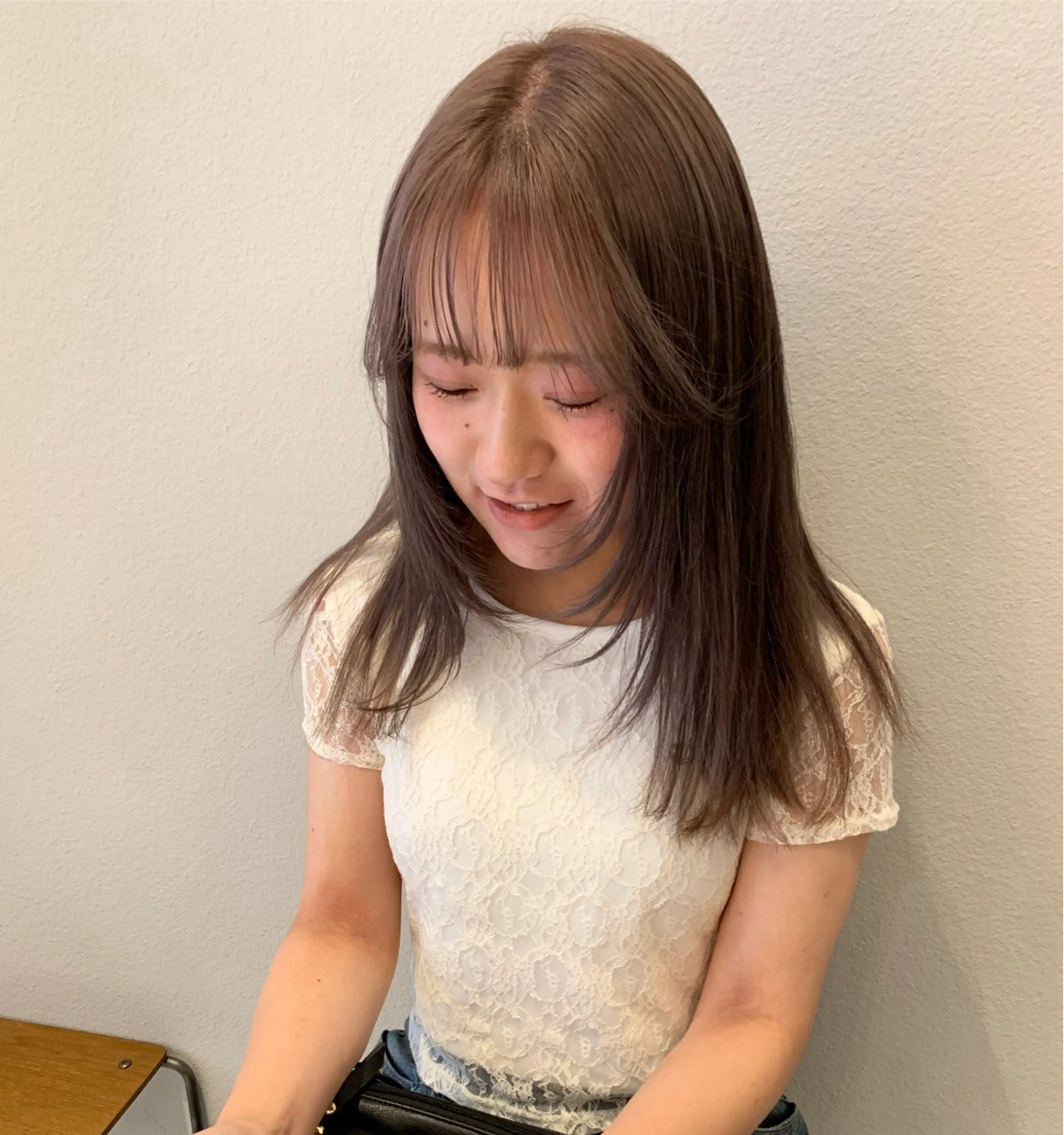 セミロング カラー ブリーチ/アレンジ 天満/chihiroのヘアスタイル