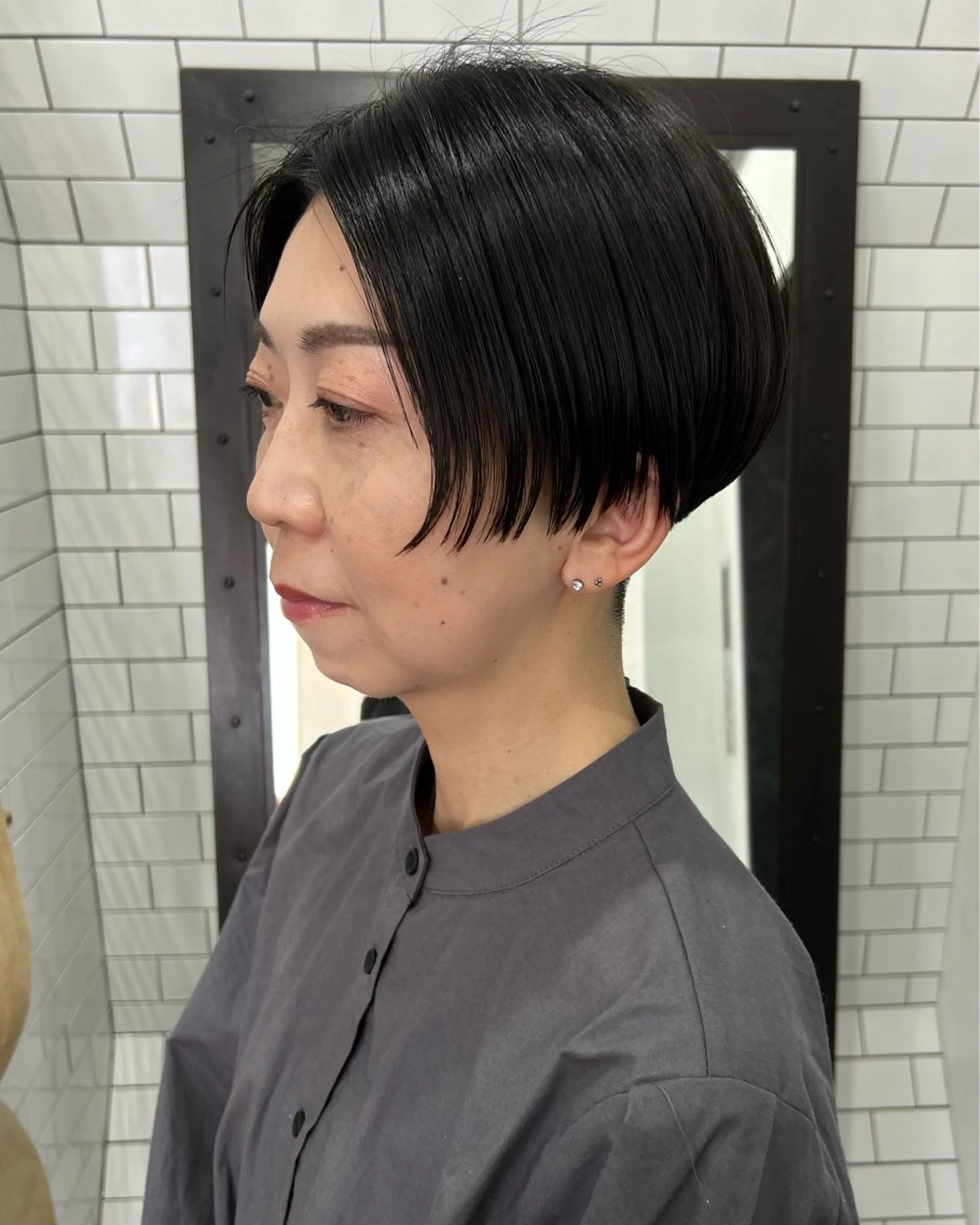 ショート 紙屋町ショート /ボブ　パーマ河内蓮のヘアスタイル