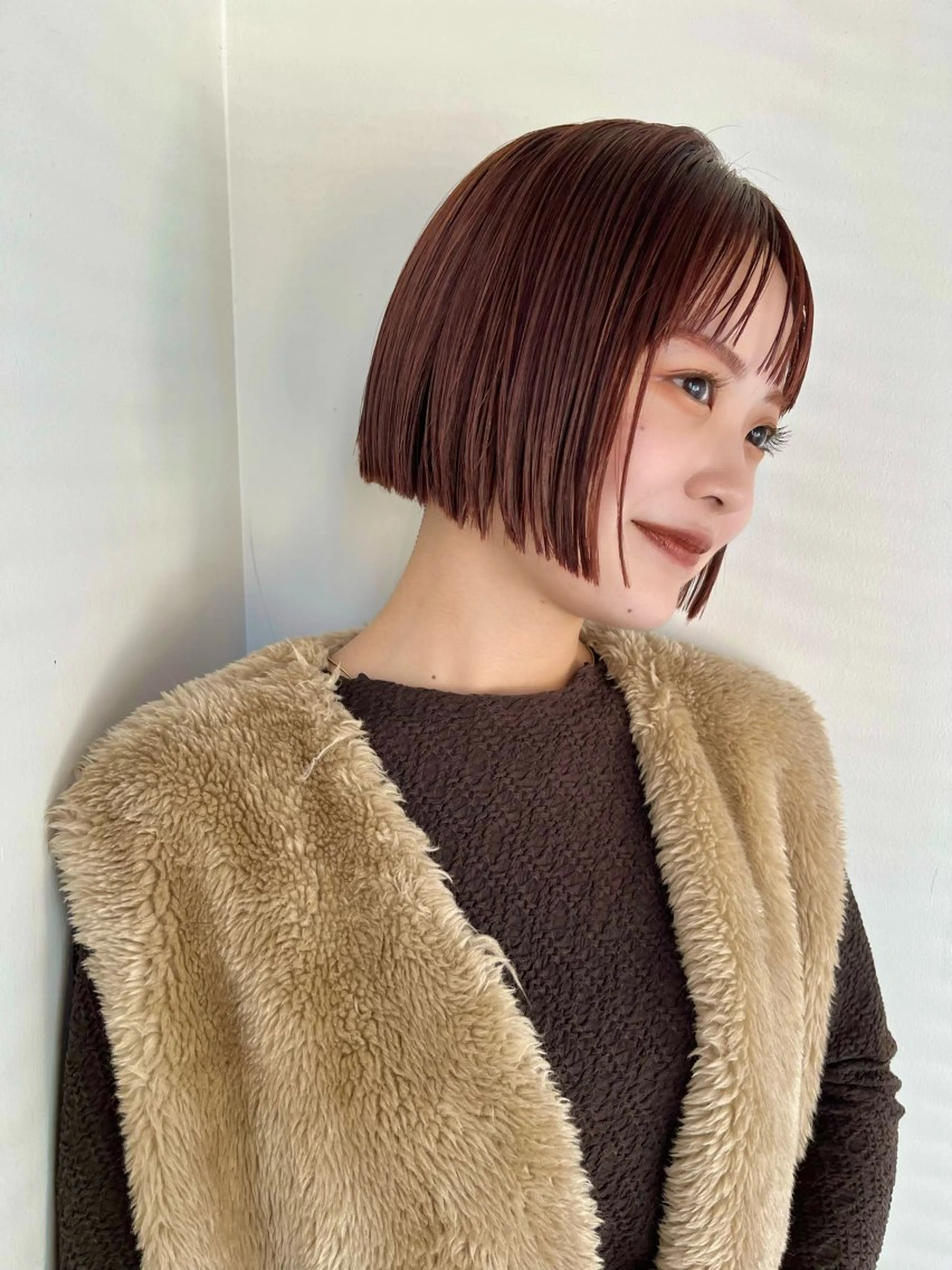 ショート カット ヘアカラー 縮毛矯正 トリートメント 🌸暖色カラー/ボブ 一色愛海🌸のヘアスタイル