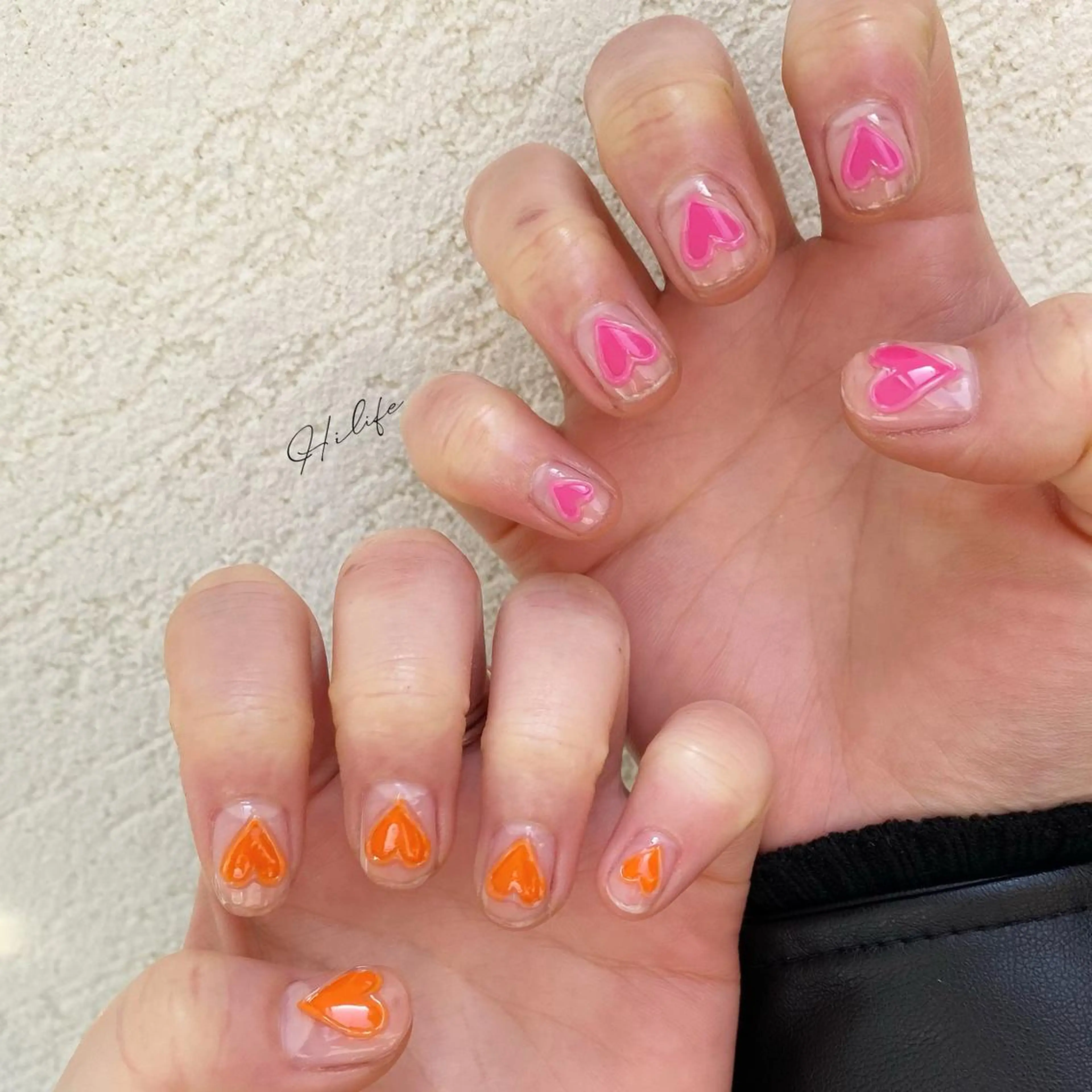 ネイル ハート ネイルチップ ハンドネイル Nail Adore.のネイルデザイン