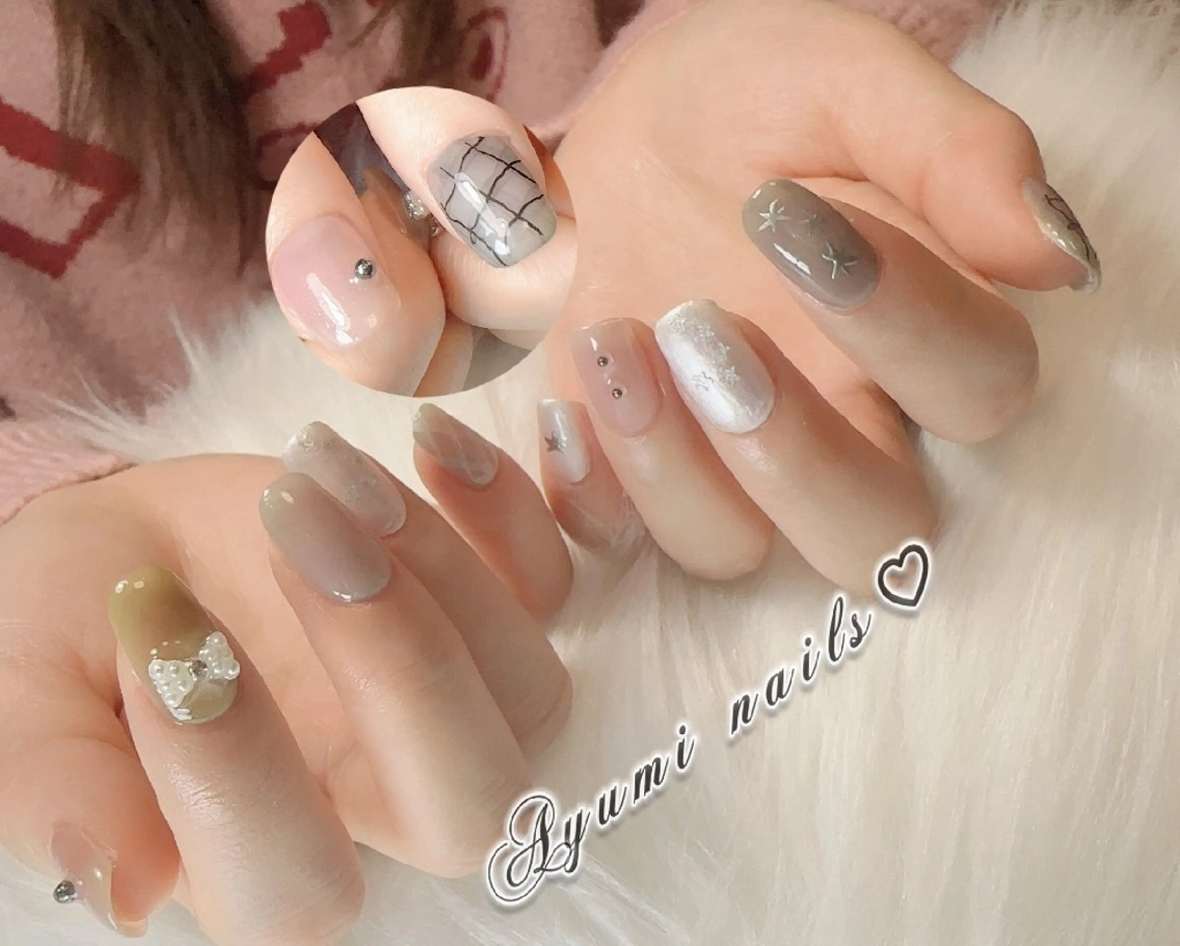 ネイル 韓国ネイル ニュアンスネイル Ａｙｕｍｉ．ネイルサロン所属・🍁Ayumi 💐 Nailsのネイルデザイン