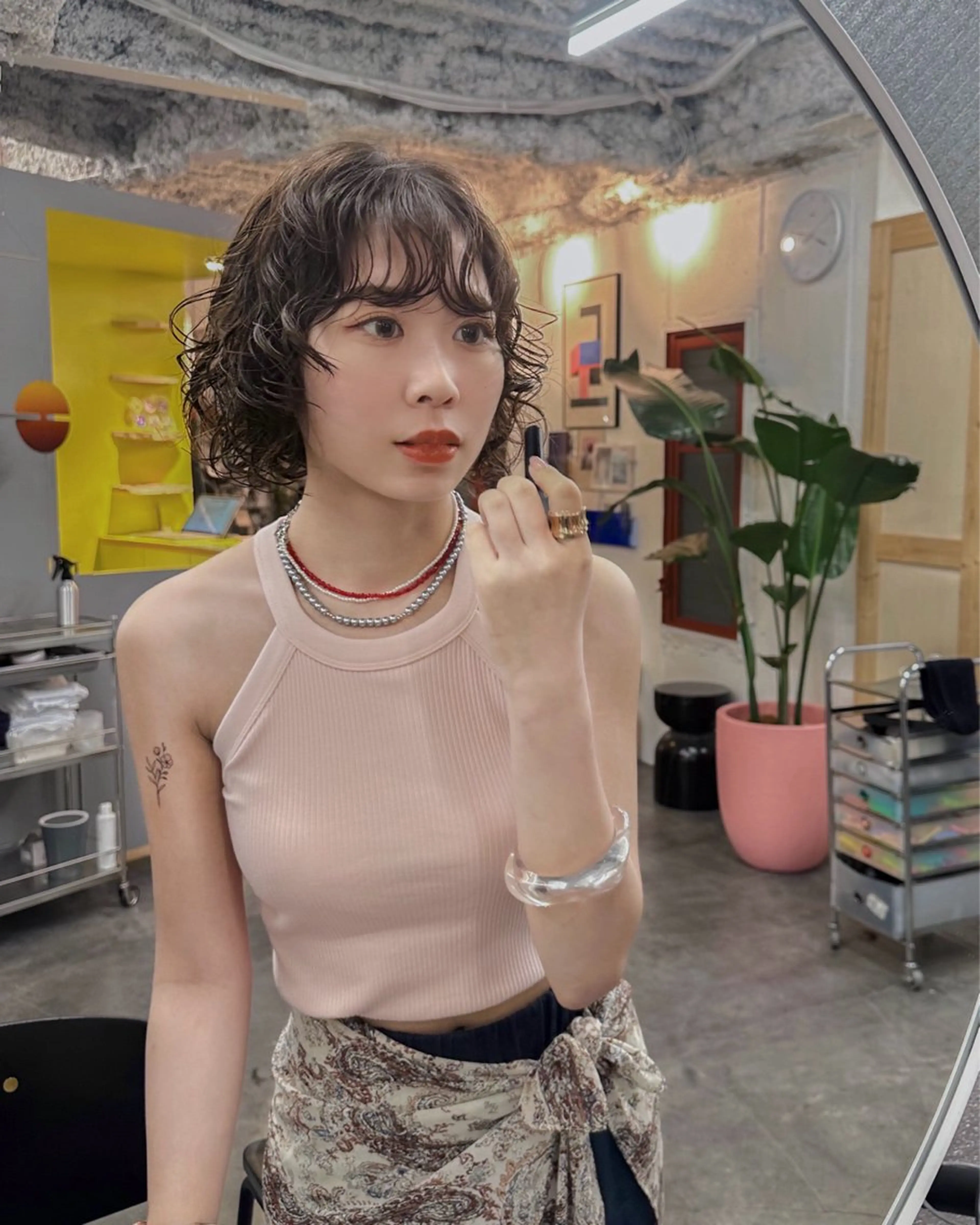 ショート カラー パーマ カット ヘアカラー パーマ レイヤー/パーマ /ウルフ/nabeのヘアスタイル