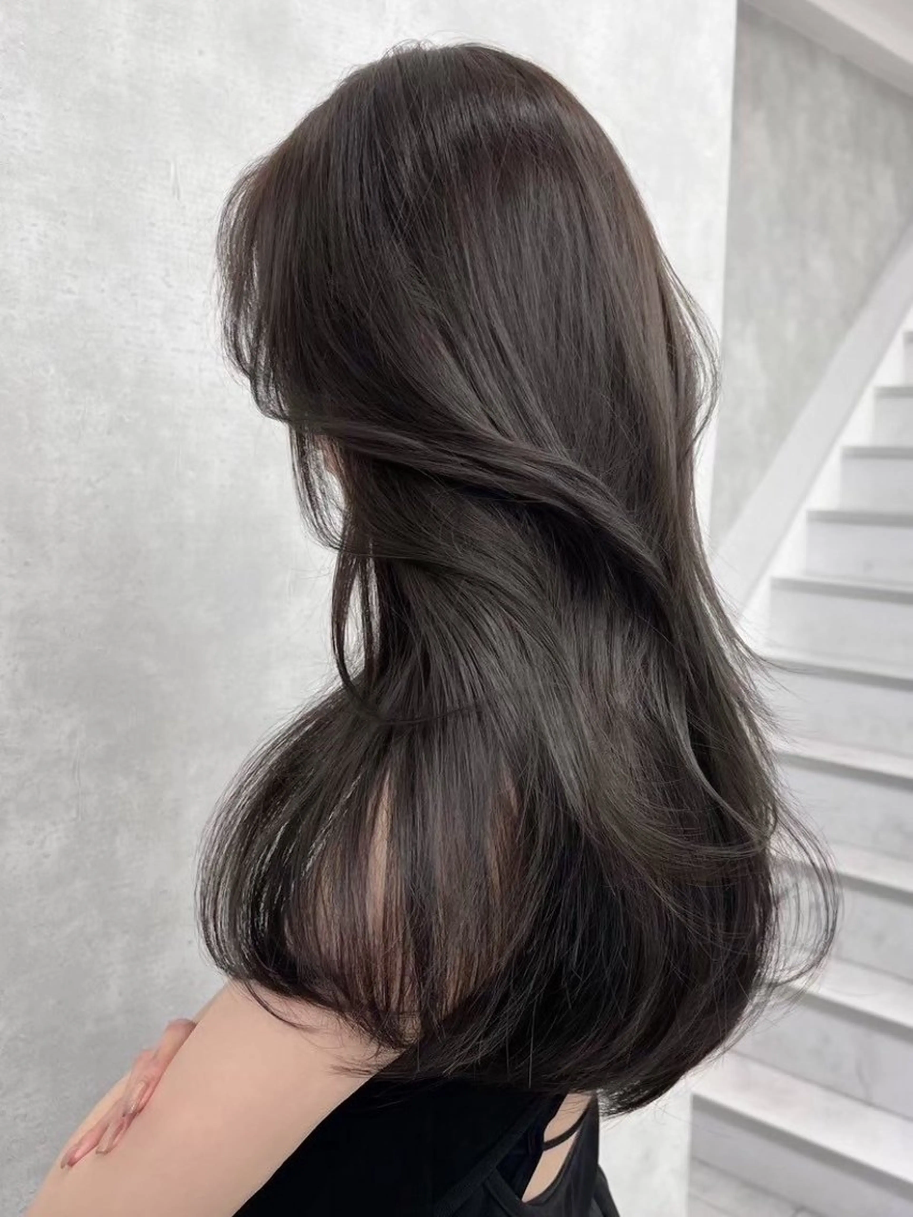 ロング カット トリートメント 京都レイヤーカット/ 縮毛矯正/羽柴りくのヘアスタイル