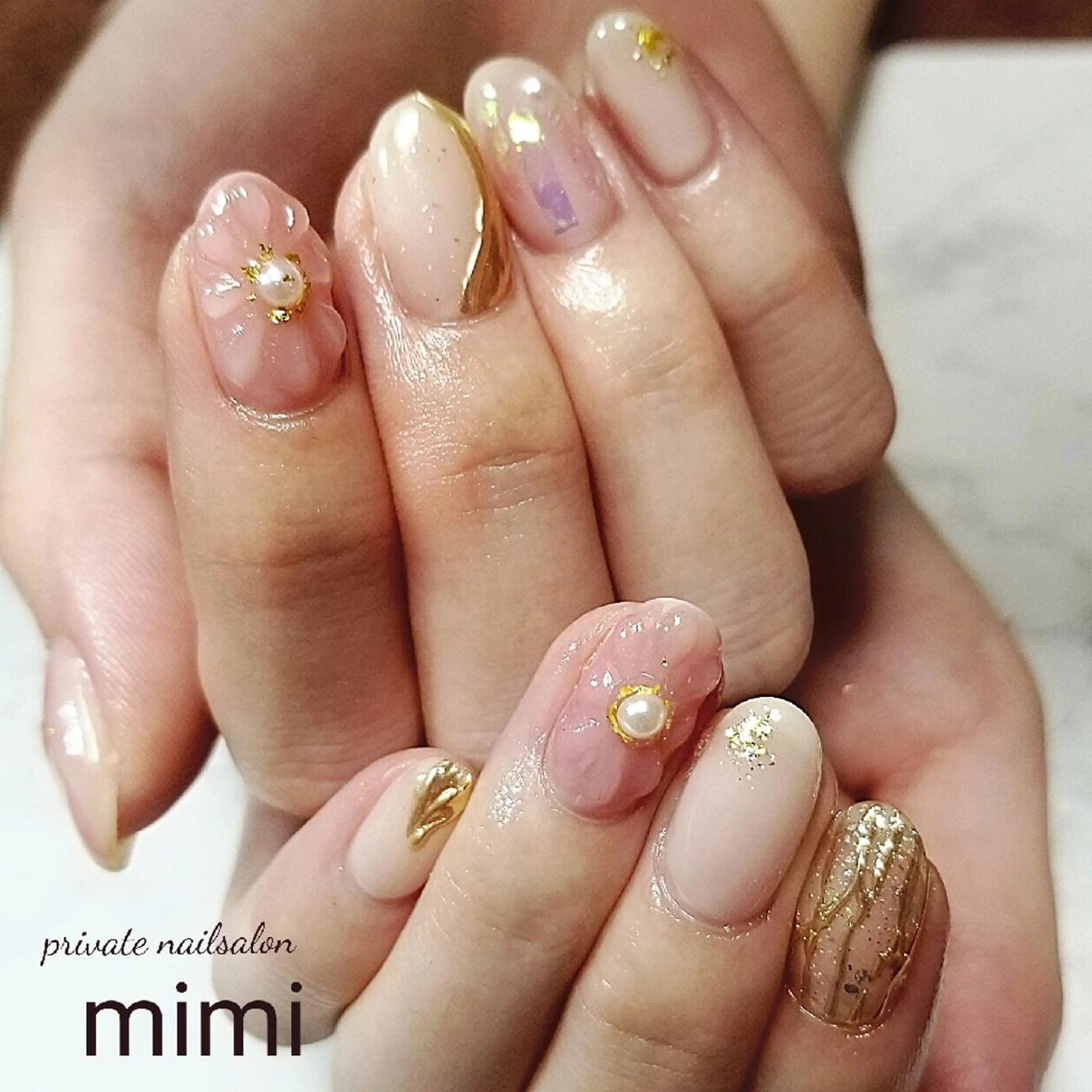 ネイル ニュアンスネイル ぷっくりネイル ハンドネイル 博多ネイル ｍｉｍｉのネイルデザイン