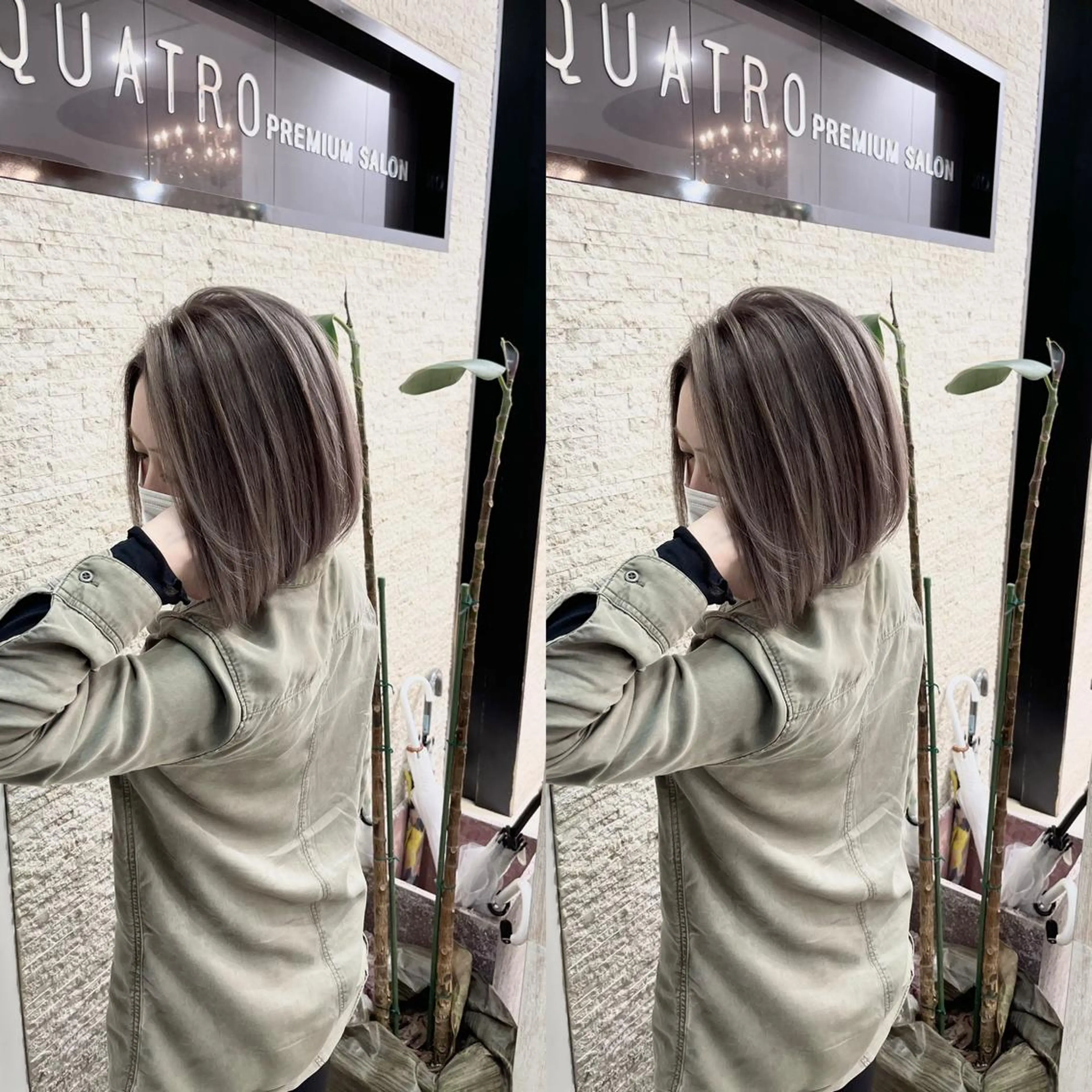 ミディアム ヘアカラー Y Uのヘアスタイル