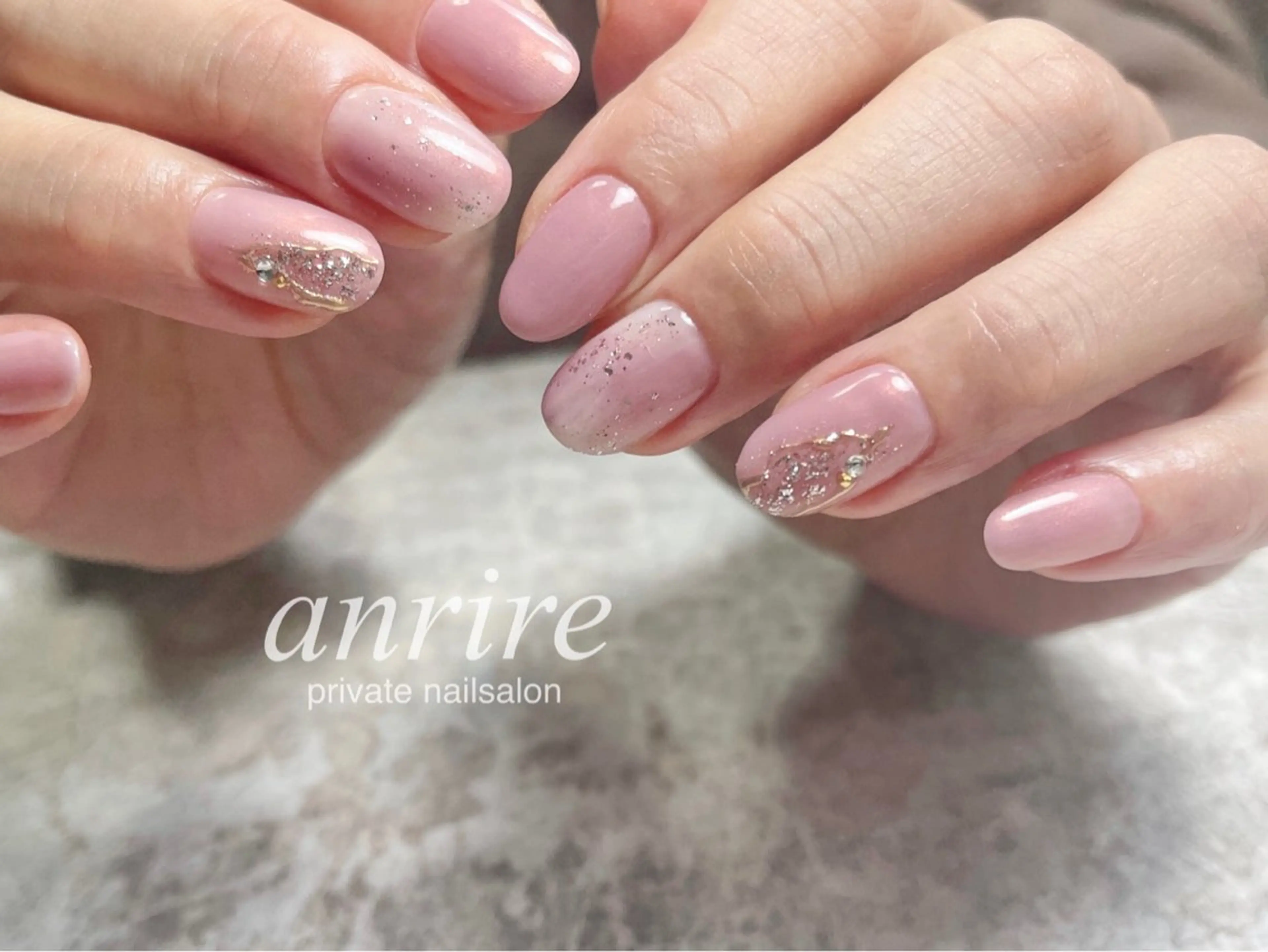ネイル ジェルネイル キラキラネイル ラメ(グリッター) ミラーネイル ニュアンスネイル ハンドネイル nail salon anrire〜アンリール〜所属・nailsalon anrireのネイルデザイン
