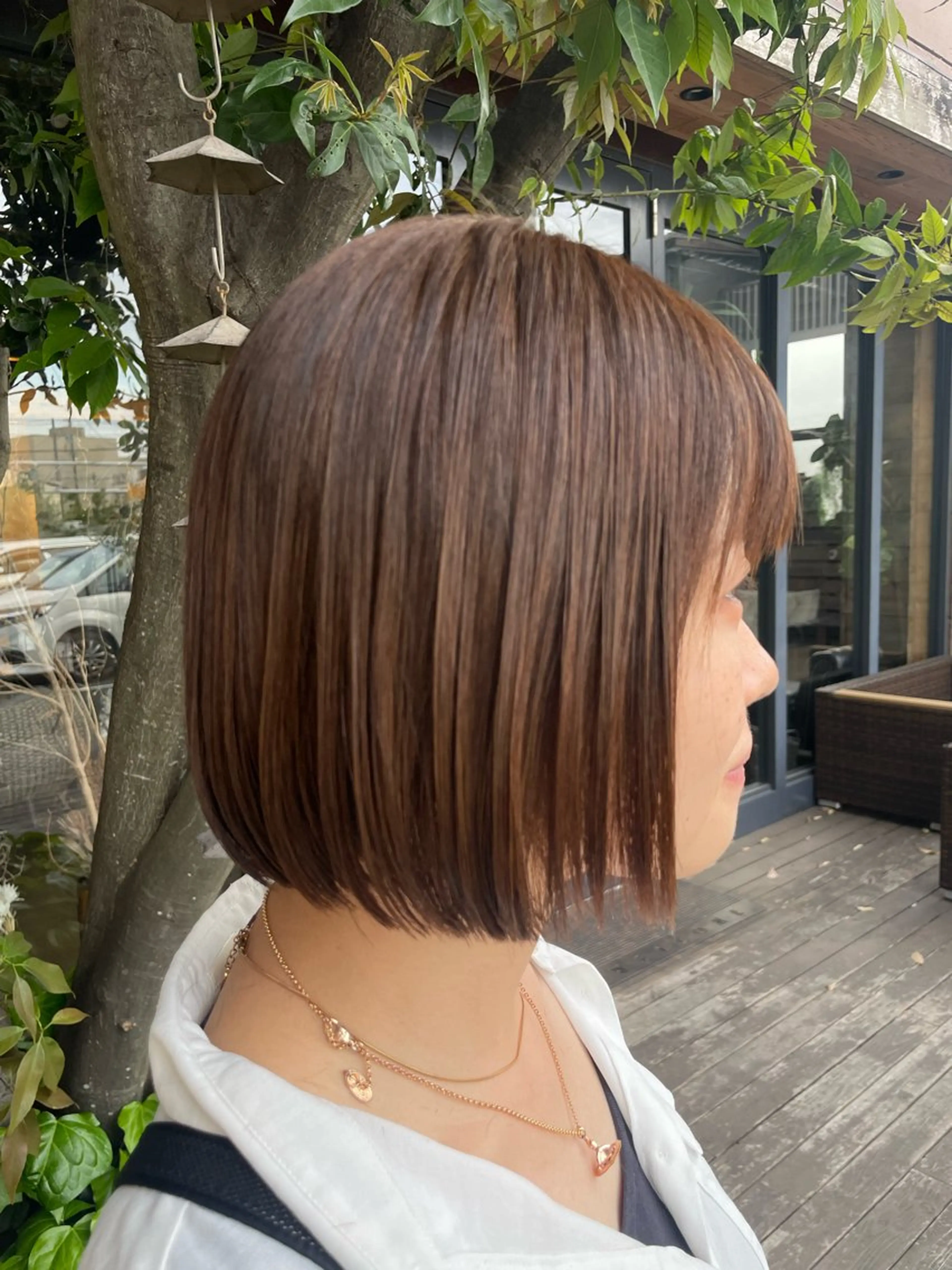 ミディアム カラー 梨子🐣艶カラー🌈 ダメージレス💖のヘアスタイル