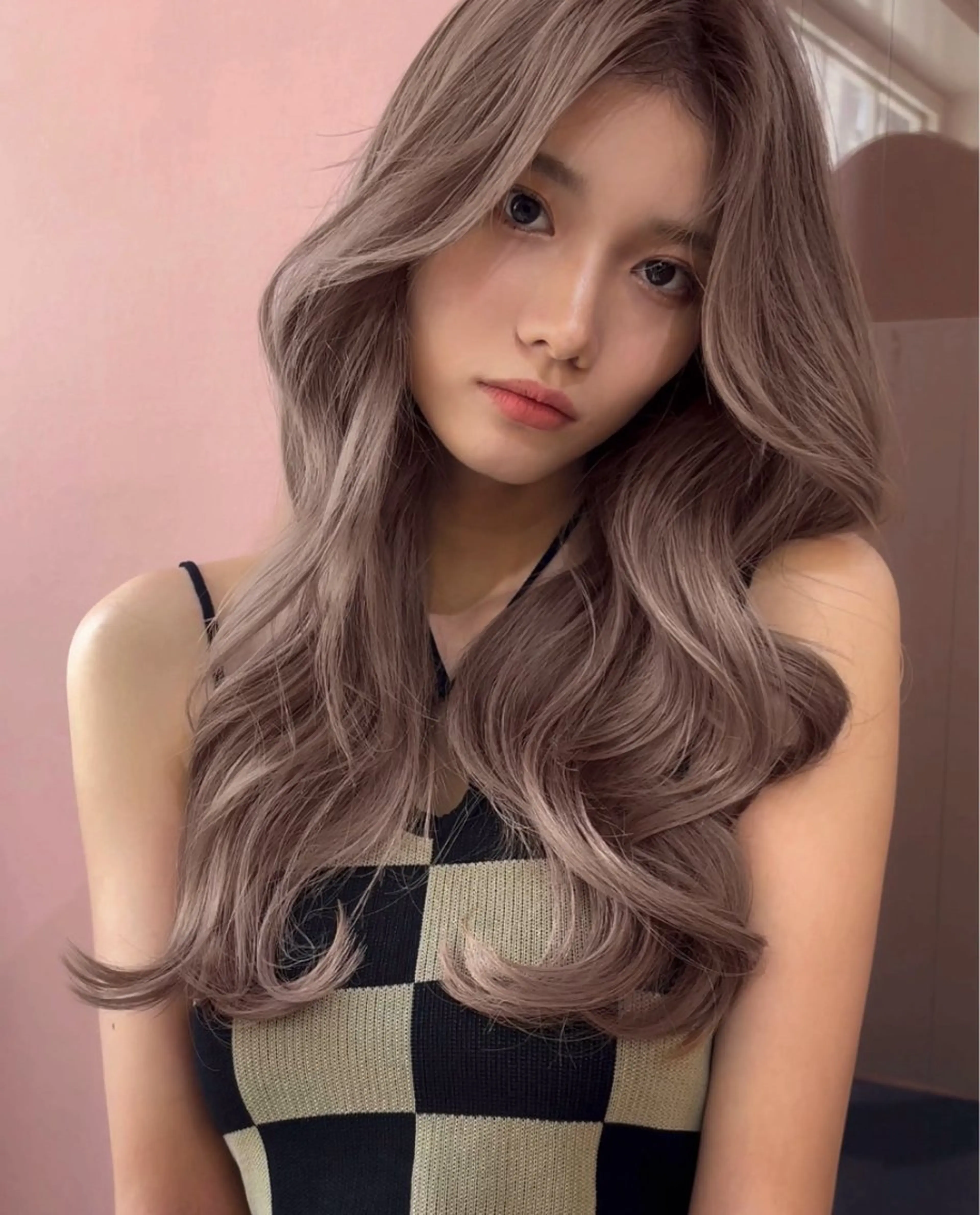 ロング カラー 韓国風ヘア 韓国ヘア×髪質改善 縮毛矯正のヘアスタイル