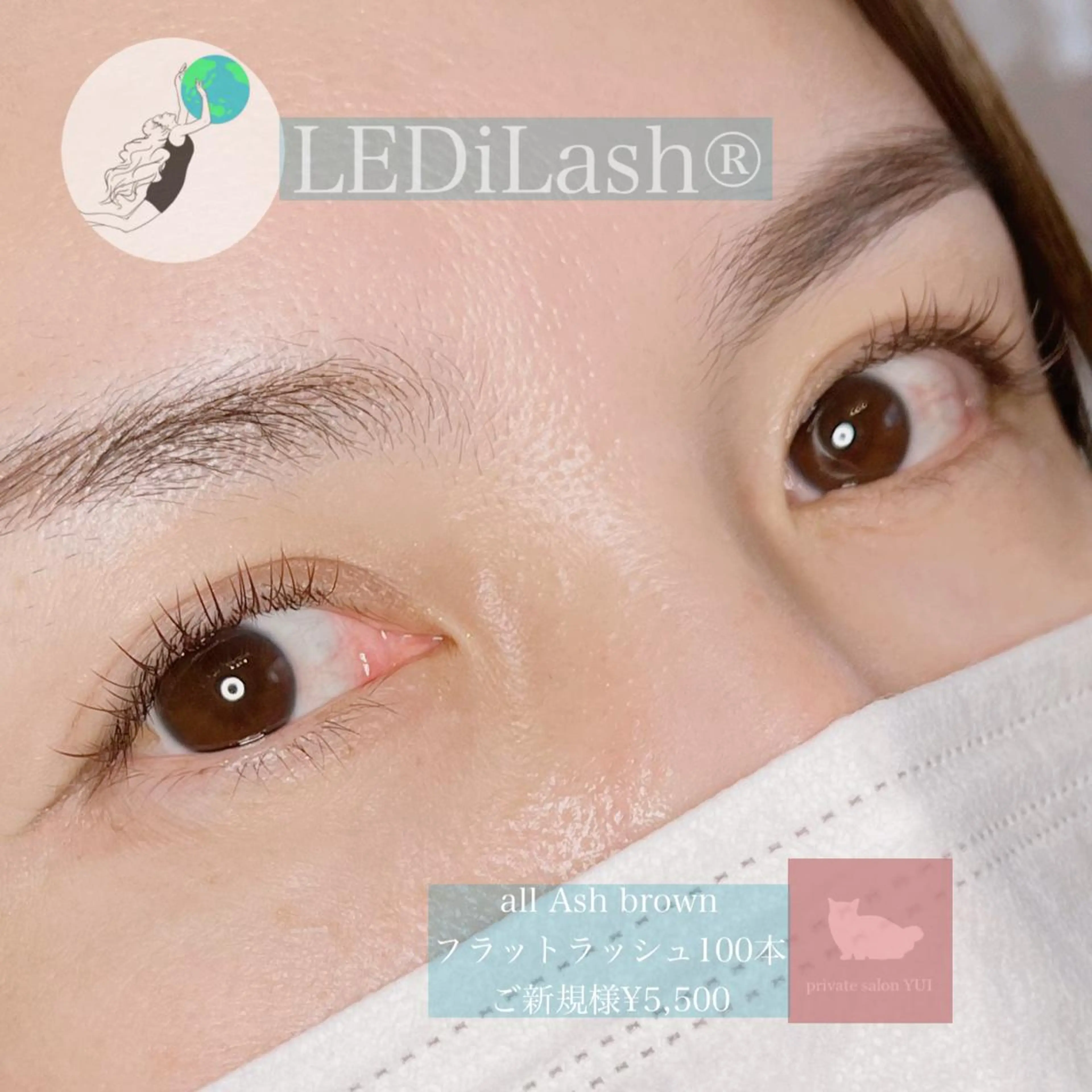 マツエク・マツパ マツエク 1ヶ月後も半分残る 高持続LEDエクステのマツエク・マツパデザイン