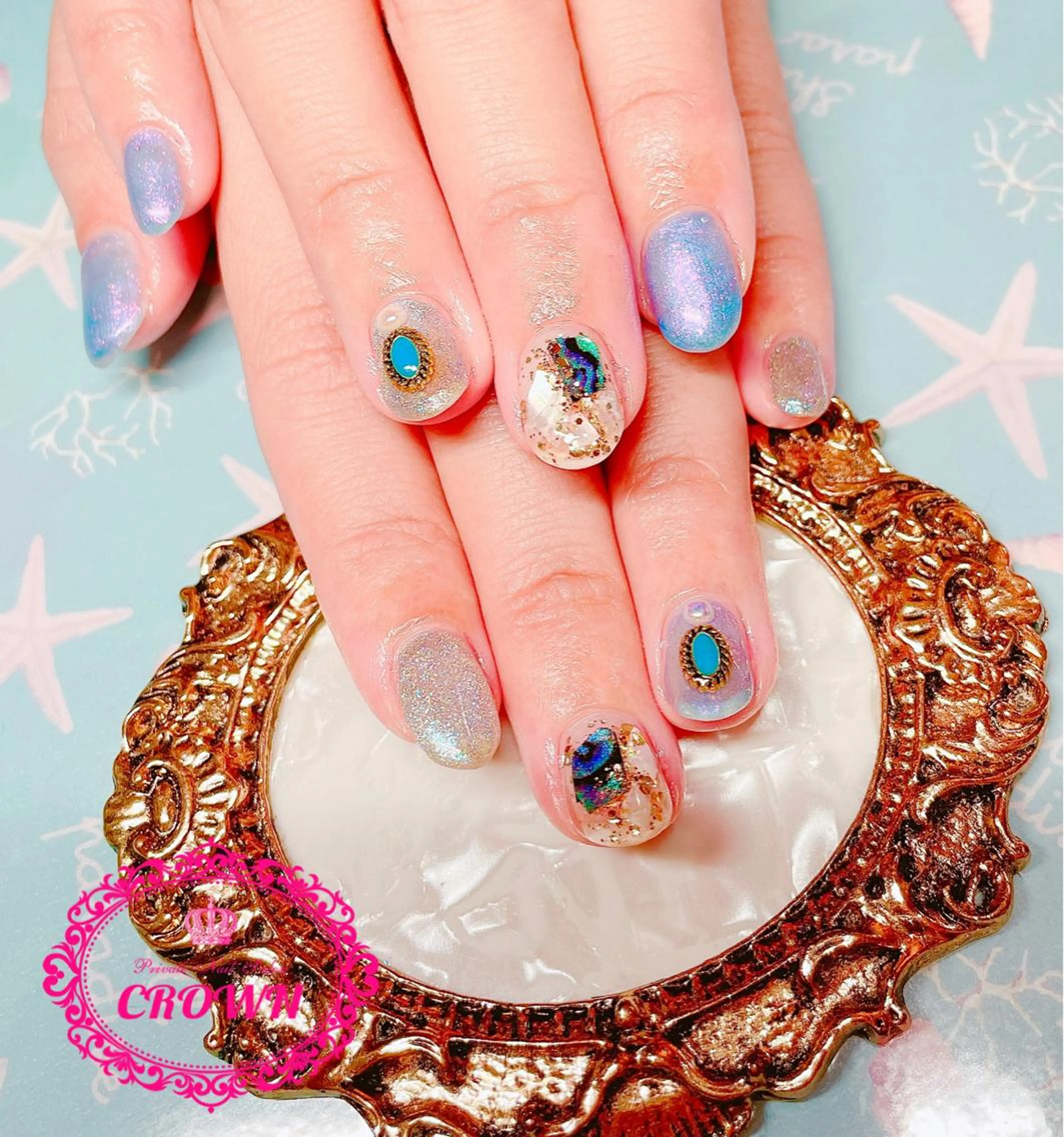 ネイル ハンドネイル CROWN プライベートサロンのネイルデザイン