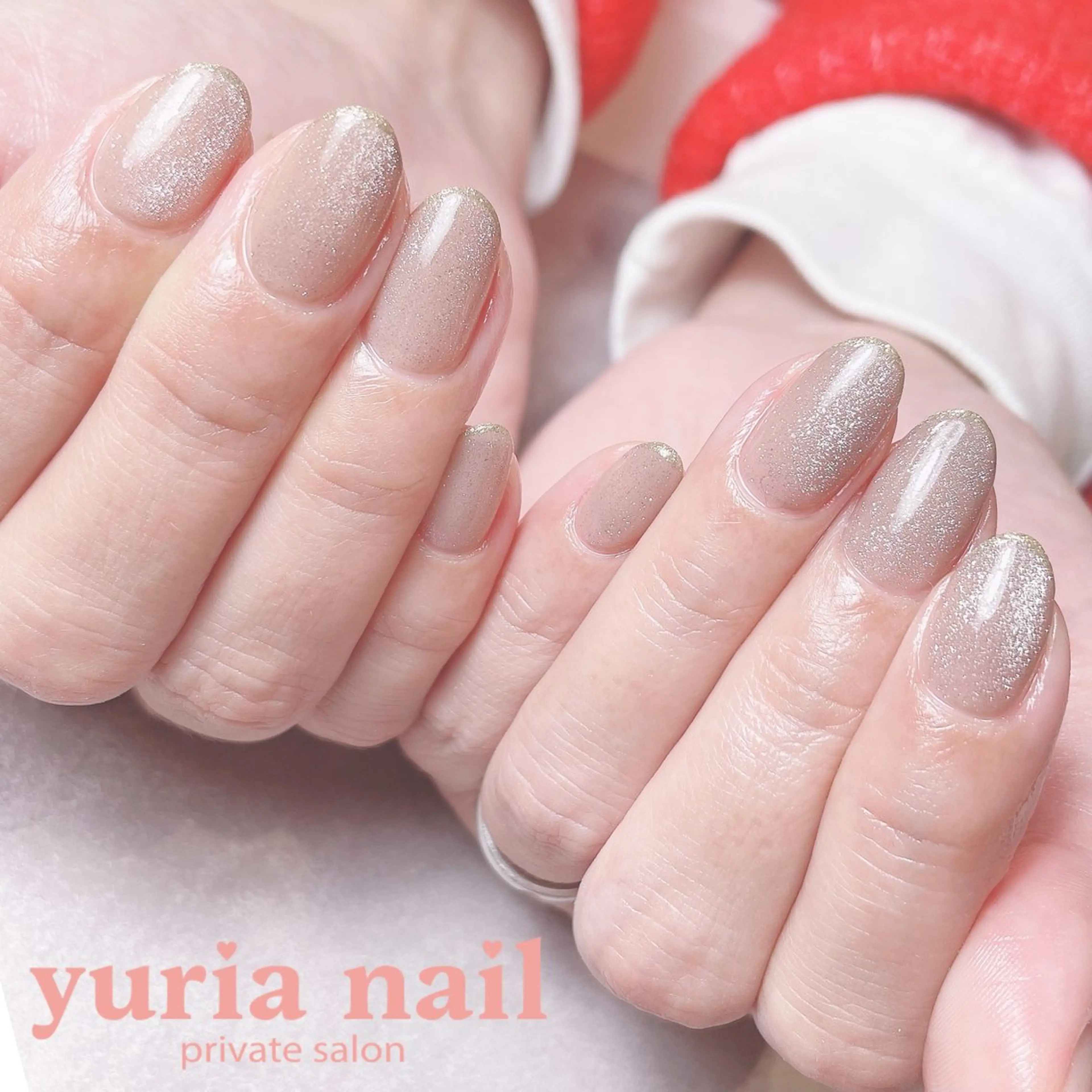 ネイル ジェルネイル ゴールド キラキラネイル ラメ(グリッター) マグネットネイル ハンドネイル 小林 ゆりあのネイルデザイン