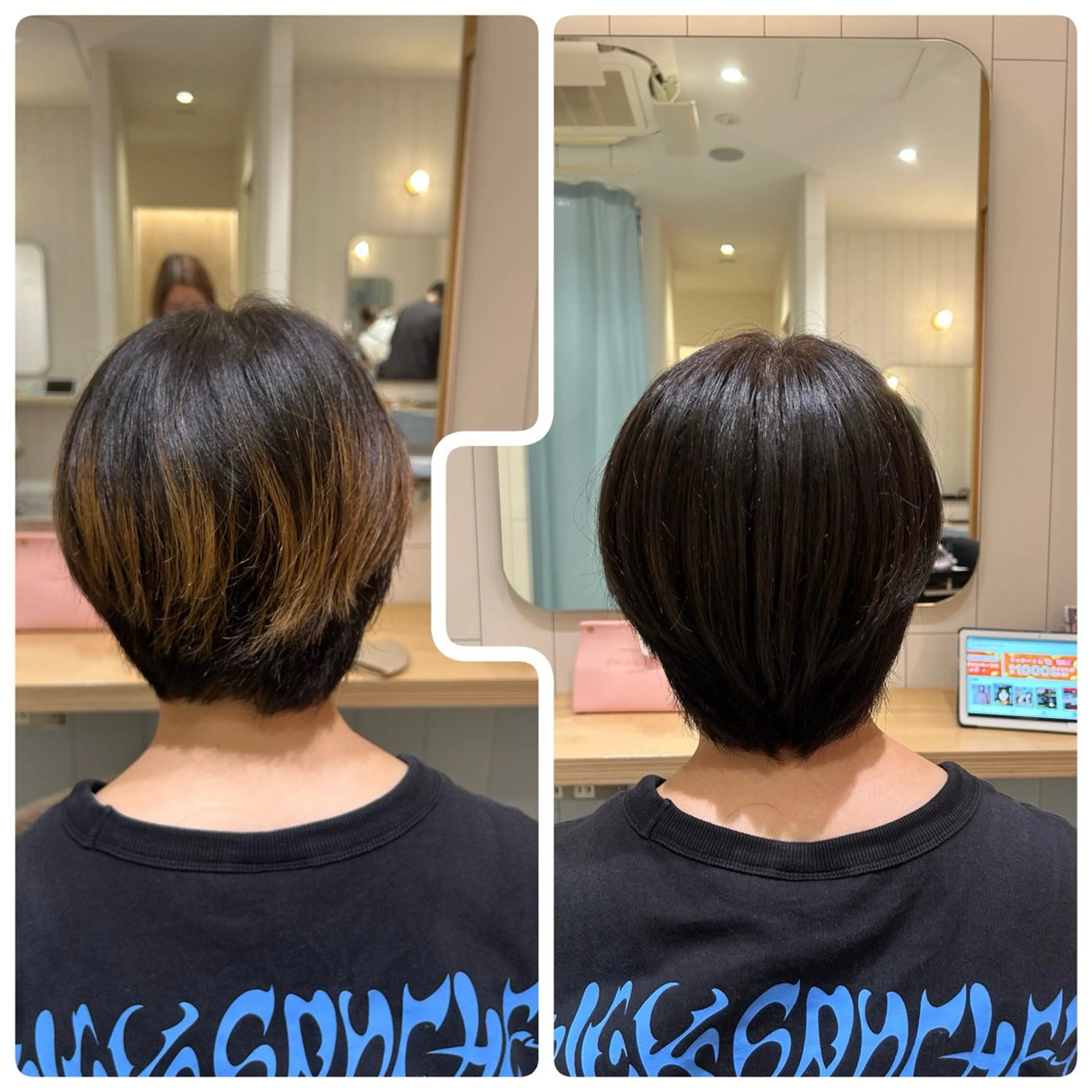 ショート カラー ブリーチ ブラウンカラー calm by Re:berta所属・低ダメージで癖毛改善 /小駒杏花のヘアスタイル