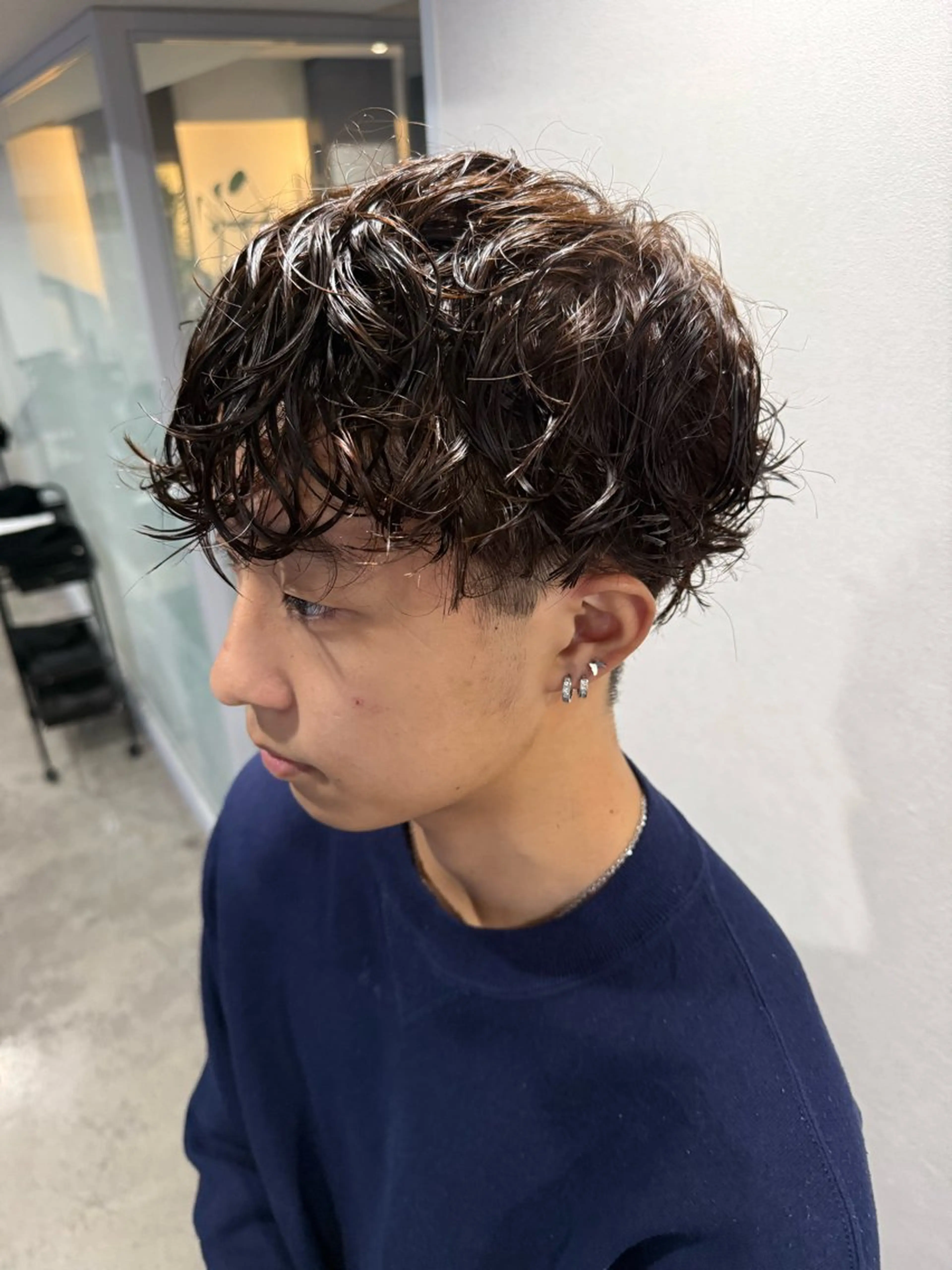 ミディアム パーマ ミディアムパーマ カット パーマ カ ズ サ ✴︎のヘアスタイル