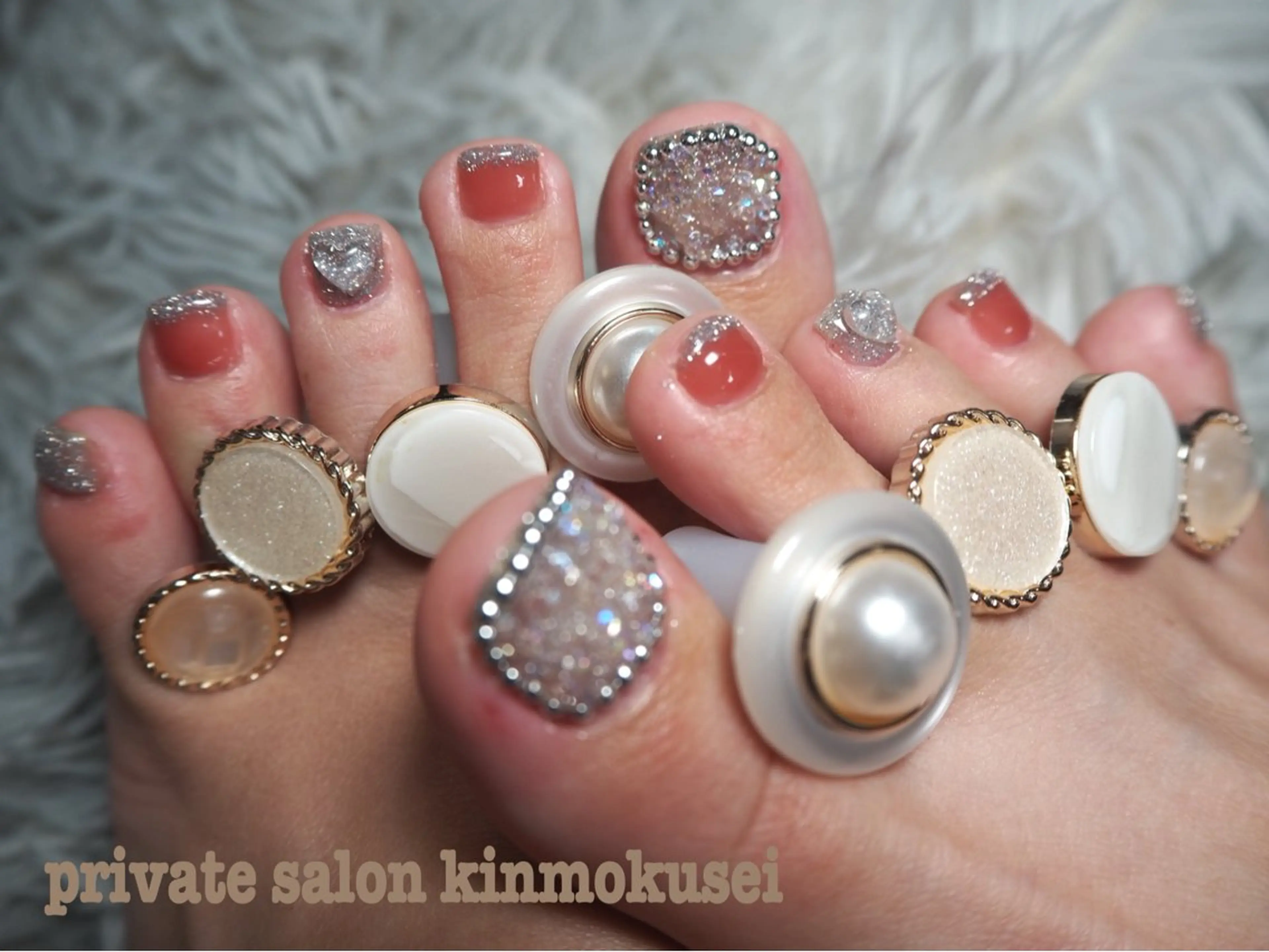 ネイル アートネイル フットネイル 持ち込み ハンドネイル nail salon kinmokuseiのネイルデザイン