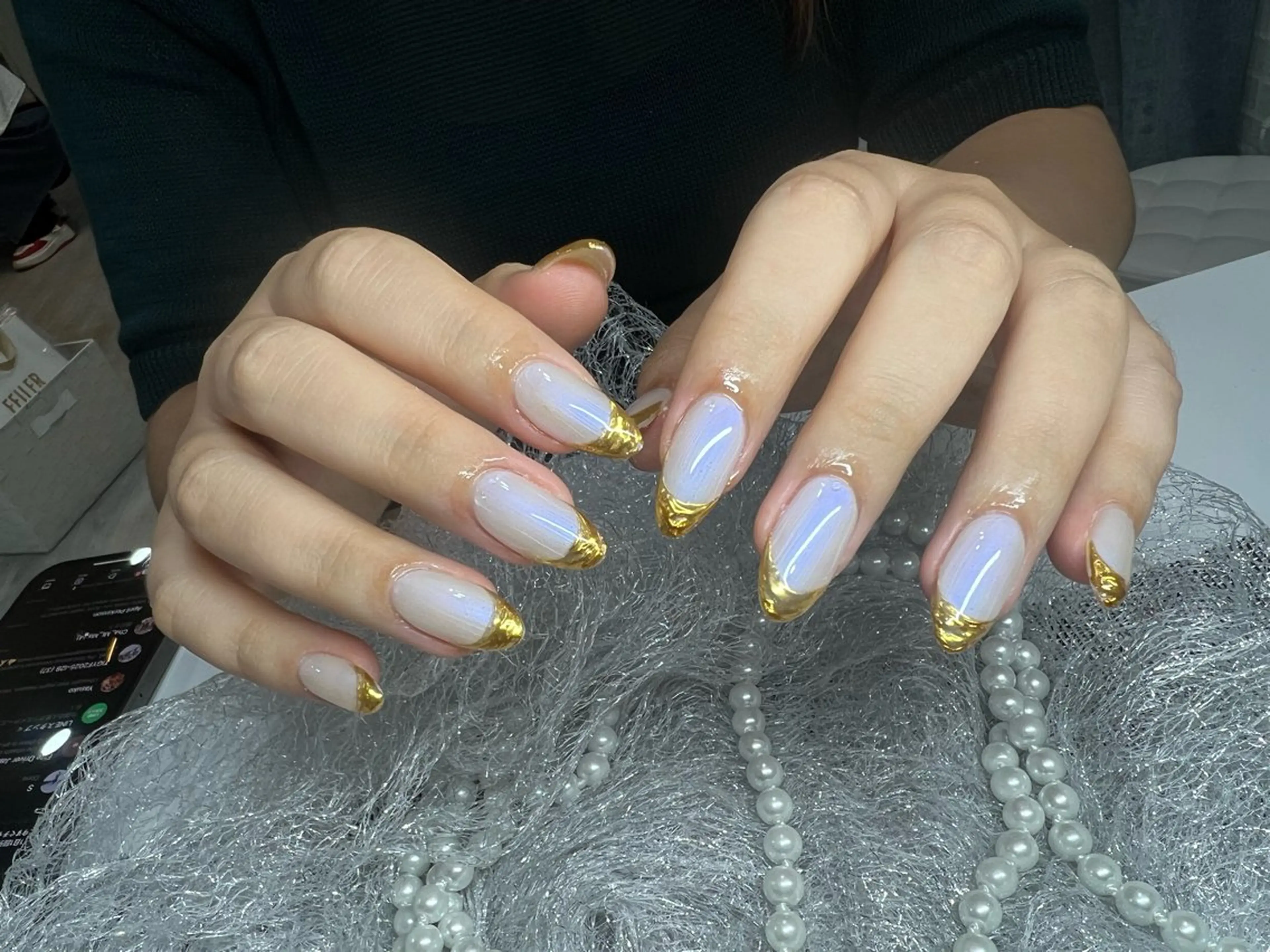 ネイル 長さ出し フットネイル フレンチネイル ジェルネイル 韓国ネイル ハンドネイル More Glam 池袋東口店のネイルデザイン